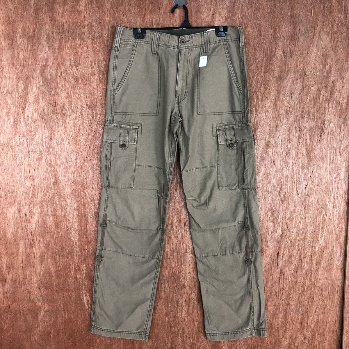 Japanese Brand DLL Panaspur Brown utility Multipocket Cargo Pants #2333 Size US 30 / EU 46 - 1 Thumbnail