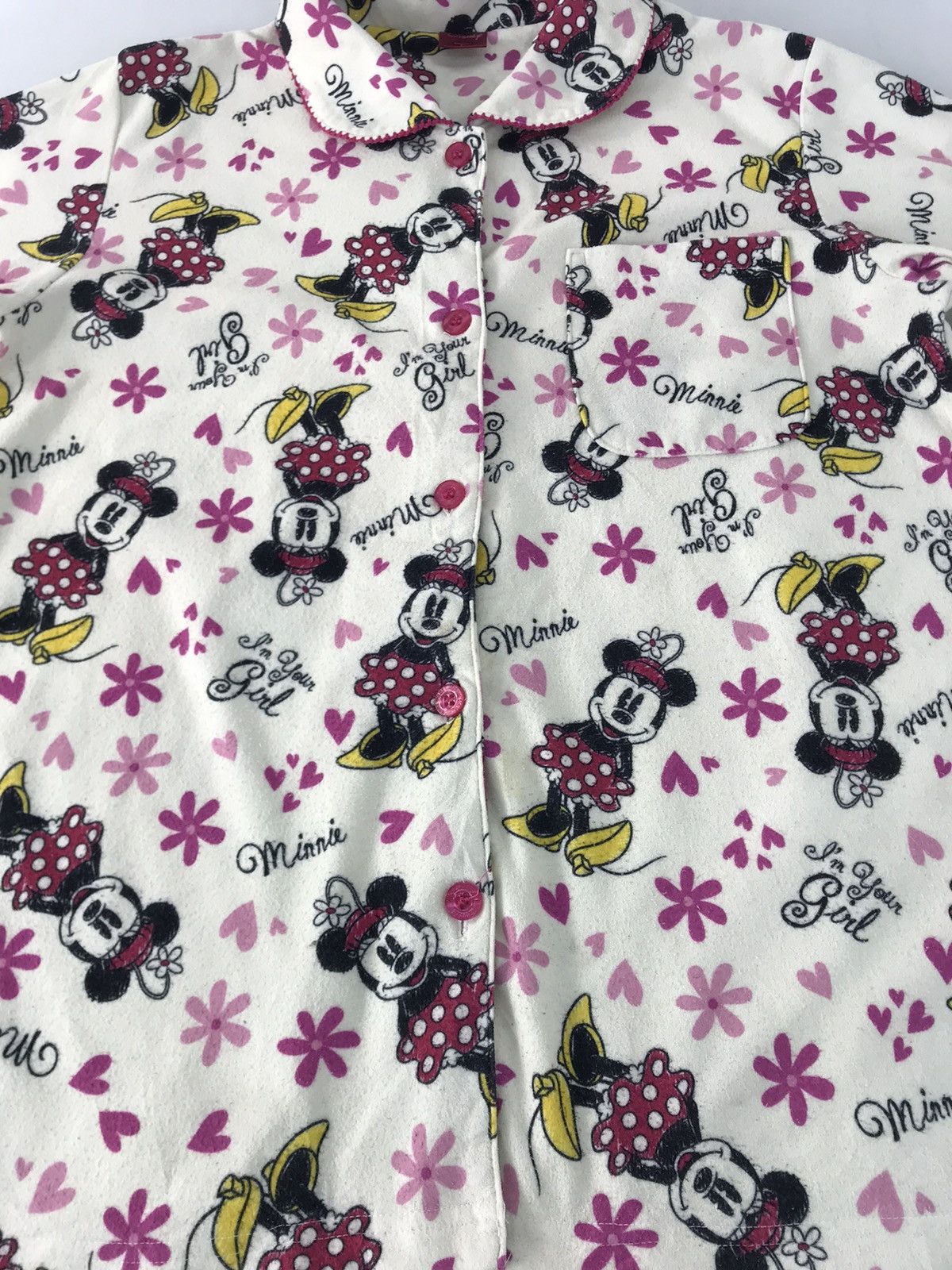 Disney Disney Minnie Mouse Fleece Sweatshirt Button Down Size L / US 10 / IT 46 - 3 Thumbnail
