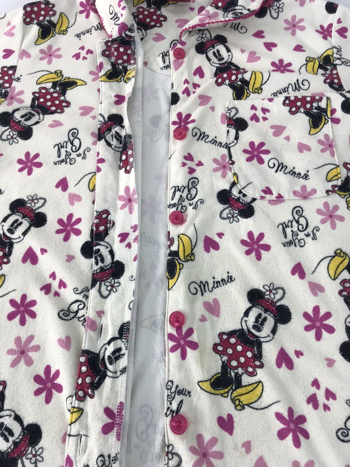 Disney Disney Minnie Mouse Fleece Sweatshirt Button Down Size L / US 10 / IT 46 - 5 Thumbnail