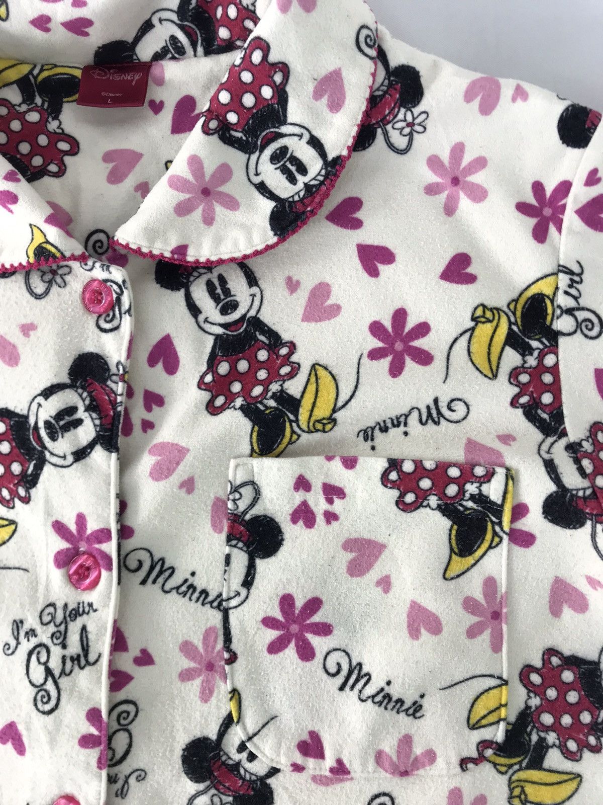 Disney Disney Minnie Mouse Fleece Sweatshirt Button Down Size L / US 10 / IT 46 - 4 Thumbnail