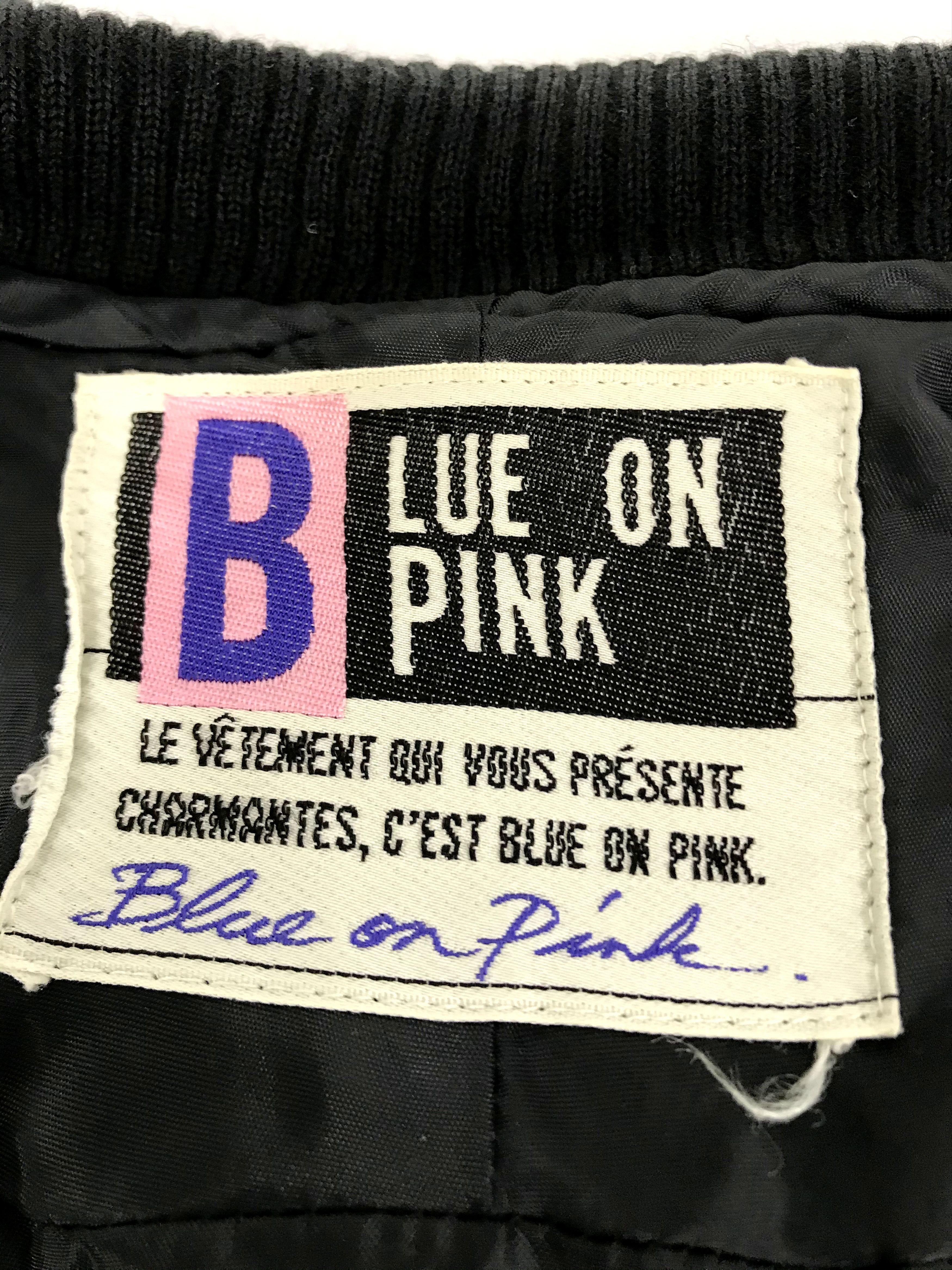 Japanese Brand Vintage Blue on Pink Stags Band Varsity Bomber Jacket Size L / US 10 / IT 46 - 7 Thumbnail