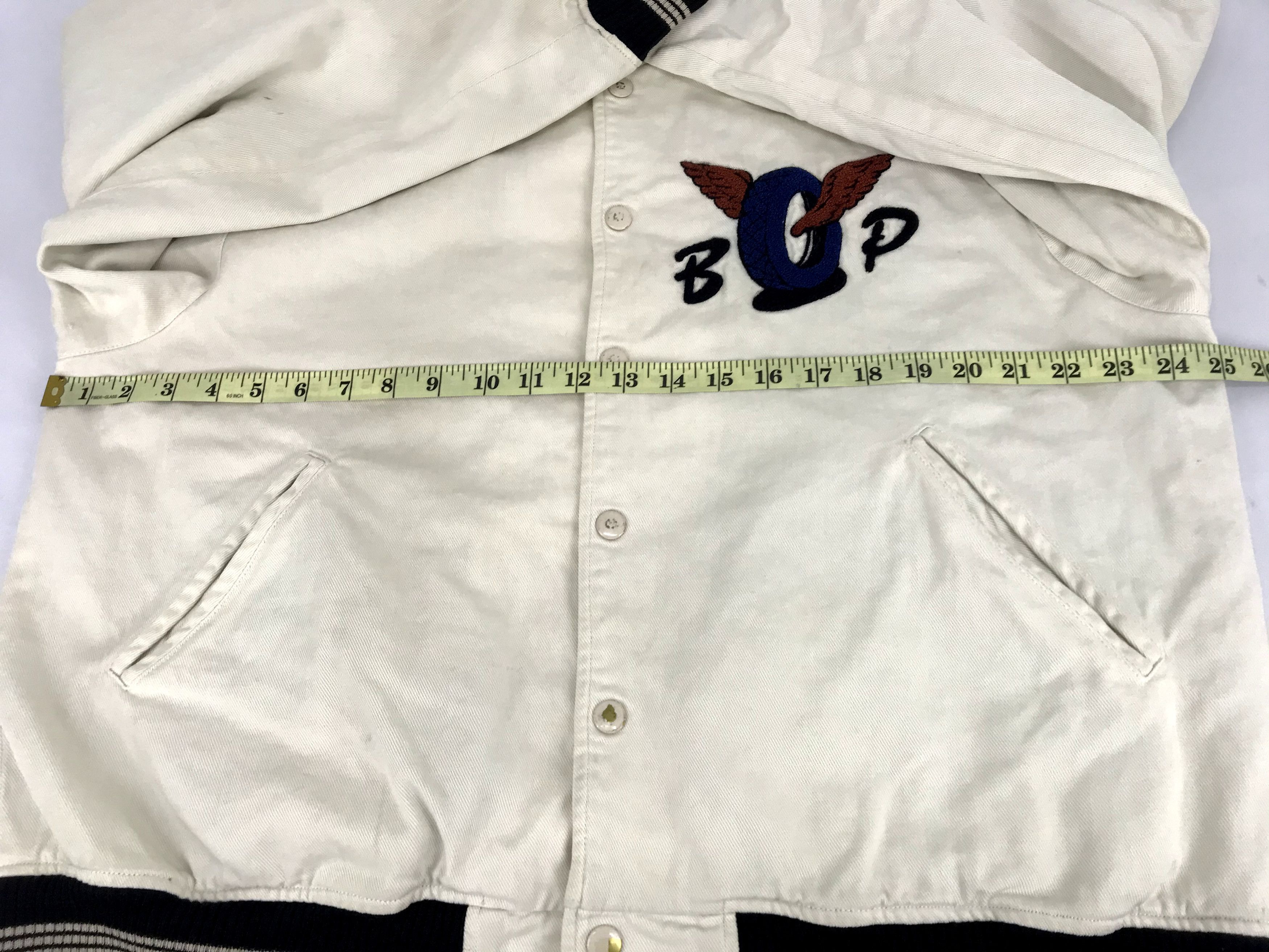 Japanese Brand Vintage Blue on Pink Stags Band Varsity Bomber Jacket Size L / US 10 / IT 46 - 9 Thumbnail