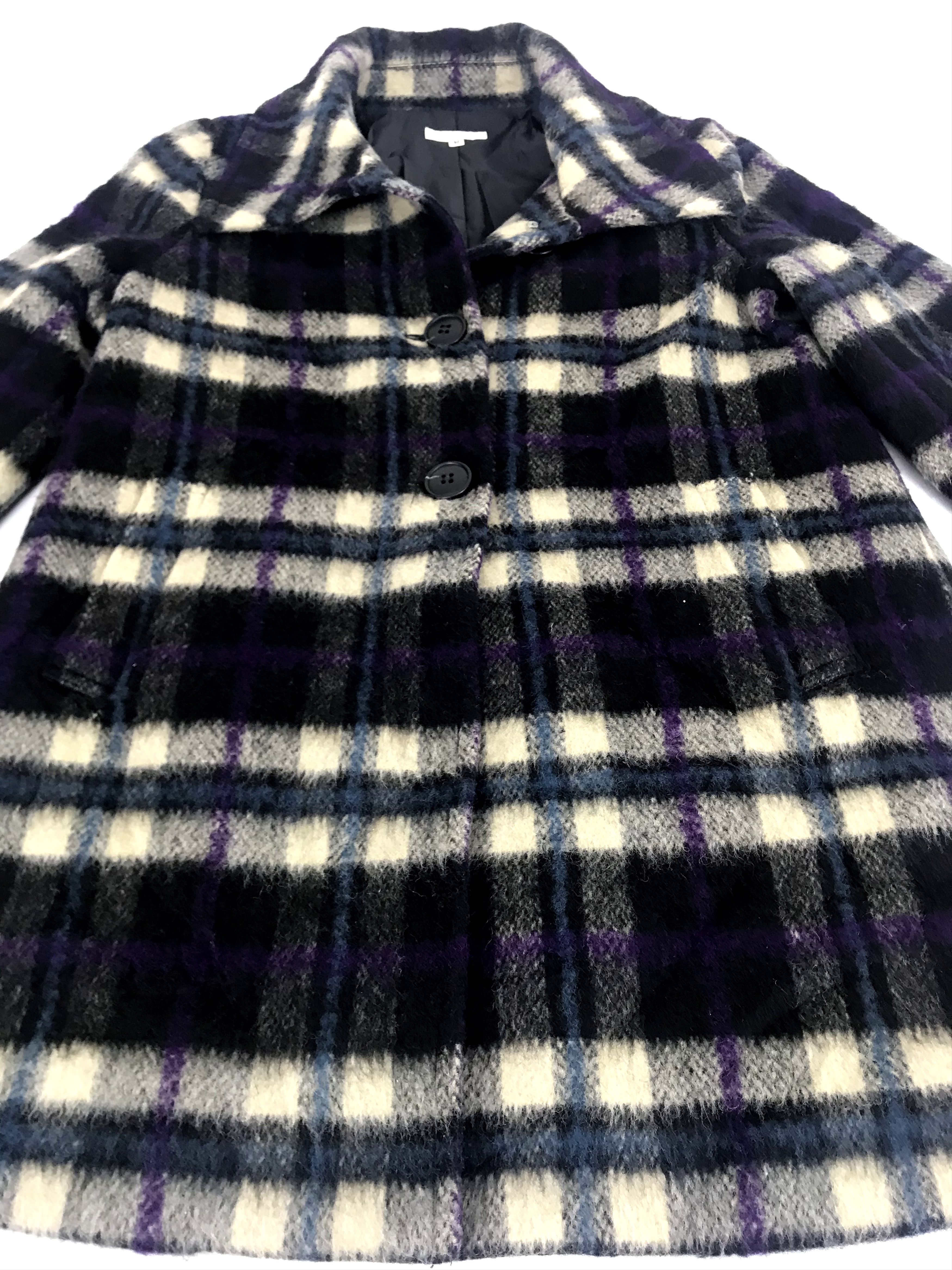 Japanese Brand Vintage Orivia Fleece Wool Sherpa Shadow Plaid Check Size M / US 6-8 / IT 42-44 - 3 Thumbnail