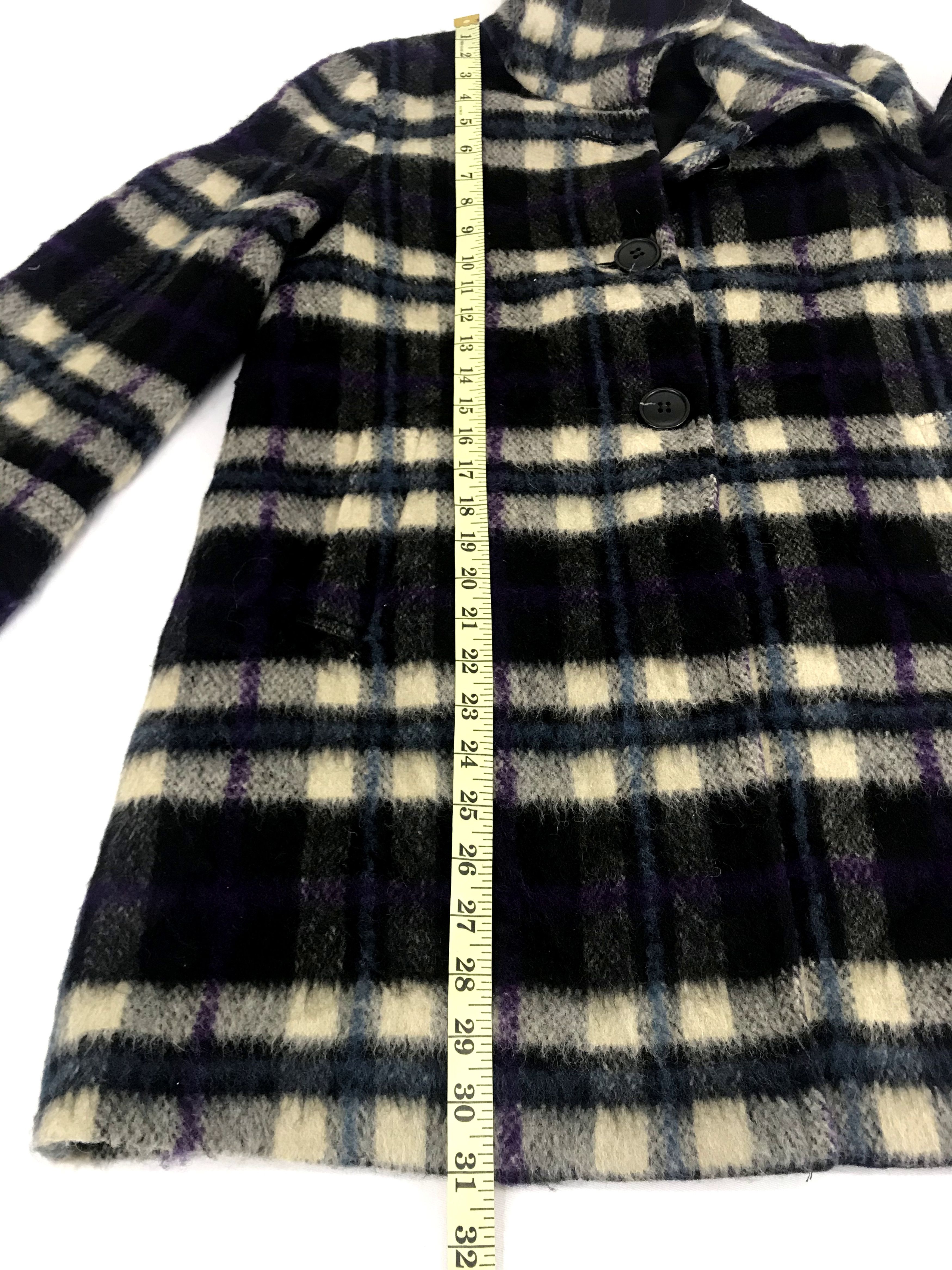 Japanese Brand Vintage Orivia Fleece Wool Sherpa Shadow Plaid Check Size M / US 6-8 / IT 42-44 - 10 Thumbnail