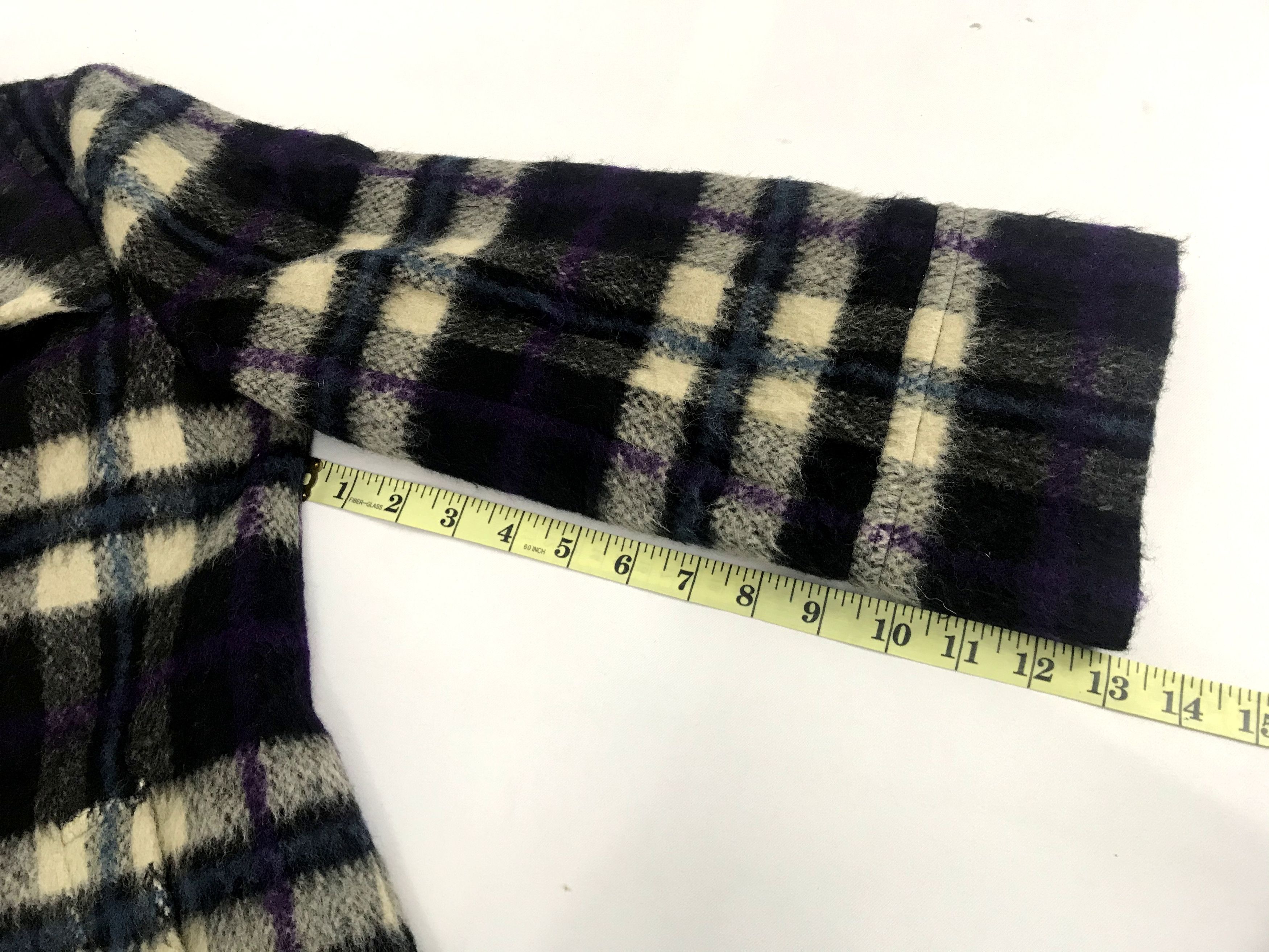 Japanese Brand Vintage Orivia Fleece Wool Sherpa Shadow Plaid Check Size M / US 6-8 / IT 42-44 - 11 Thumbnail