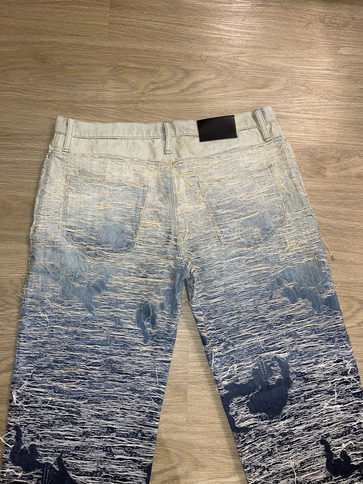 Grouture Grouture Distressed Camo Ombré Denim Jeans Size US 34 / EU 50 - 4 Thumbnail