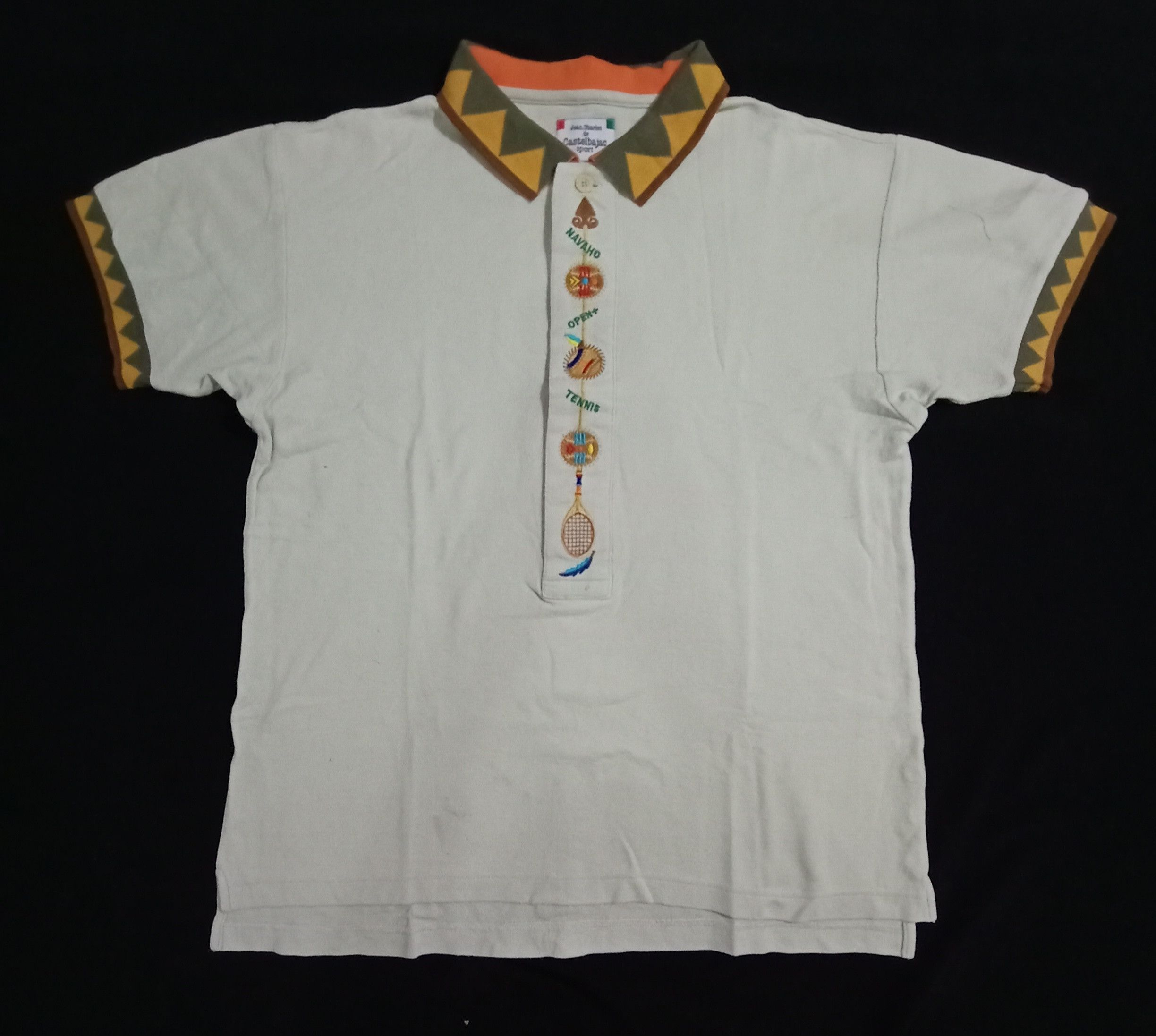 image of Jean Charles De Castelbajac Jc De Castelbajac Sports Polo Shirt Navajo Open Tennis, Women's (Size M
