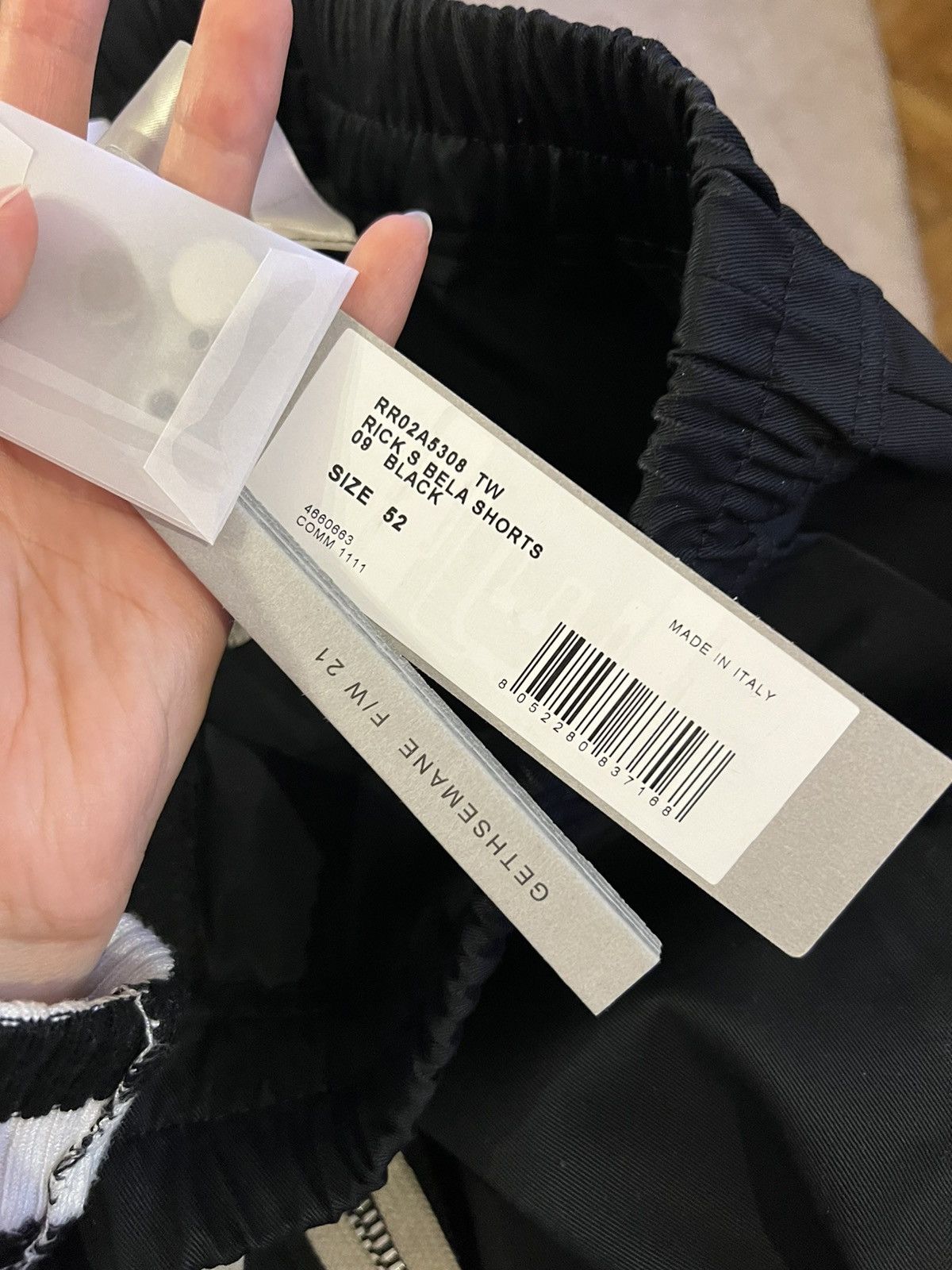 Rick Owens BNWT AW21 RICK OWENS "GETHSEMANE" BELA SHORTS IN BLACK 52 Size US 36 / EU 52 - 7 Thumbnail