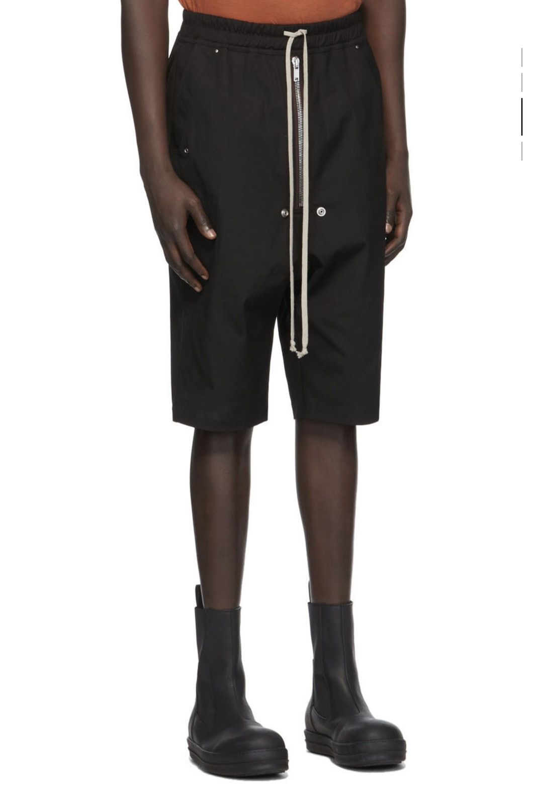 Image of Aw21 Rick Owens "gethsemane" Bela Shorts In Black 52, Men's (Size 36)