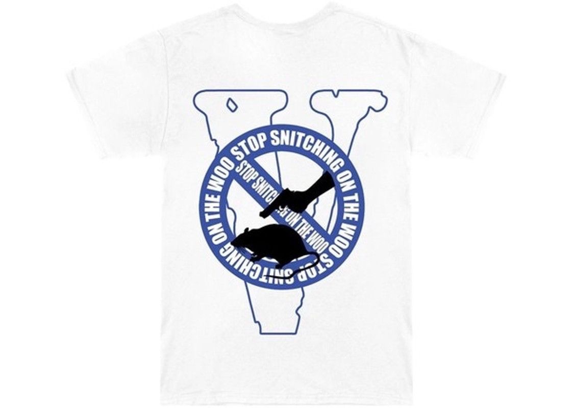 Vlone Vlone x Pop Smoke Stop Snitching Tee Size US XL / EU 56 / 4 - 1 Thumbnail