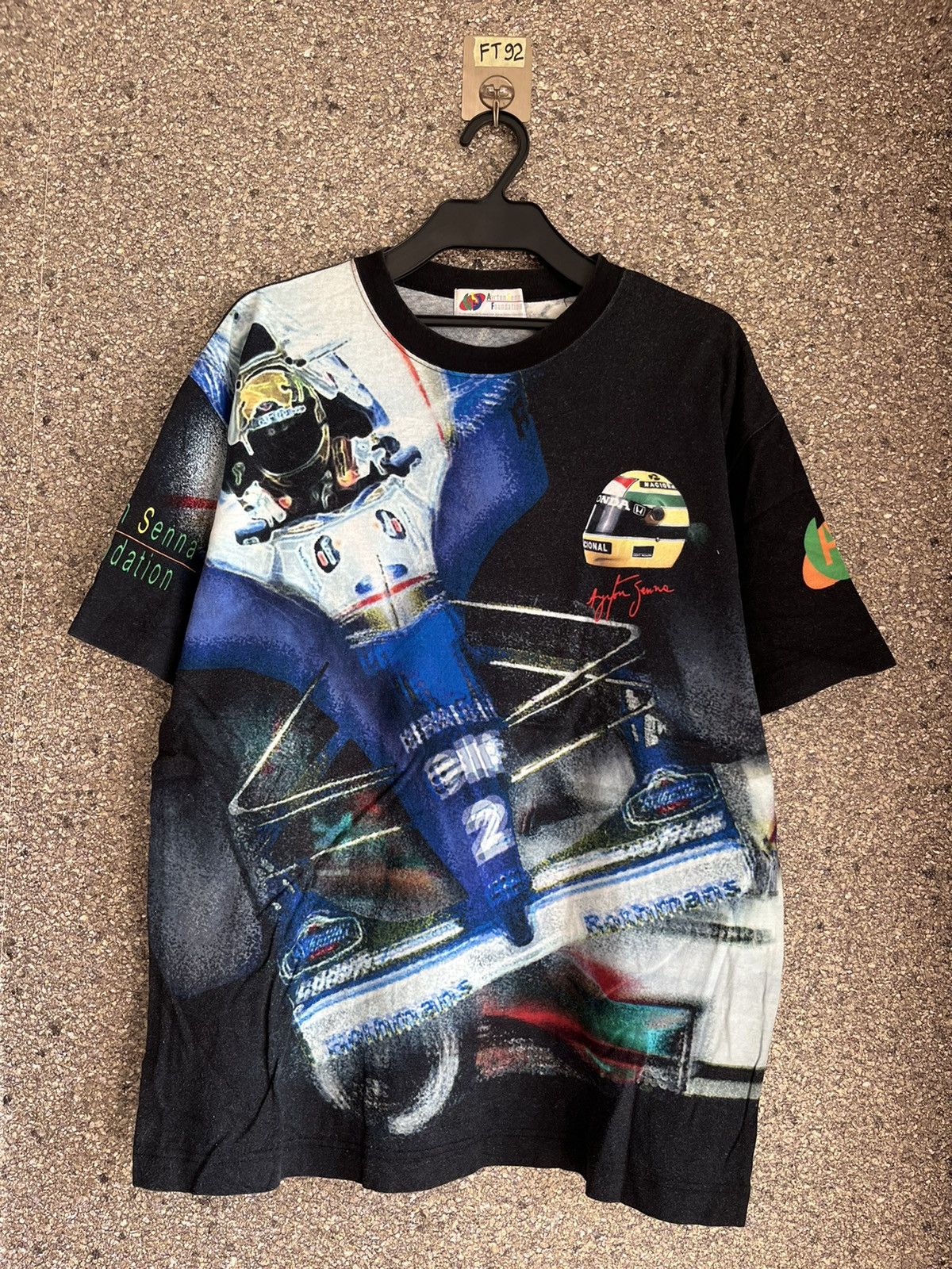 Vintage Ayrton senna ft92 Size US L / EU 52-54 / 3 - 3 Thumbnail