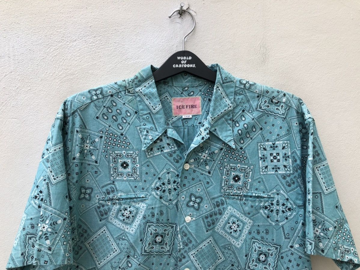 Vintage ICE FIRE JAPAN Two Pocket Paisley Oversize Shirt Size US L / EU 52-54 / 3 - 6 Thumbnail