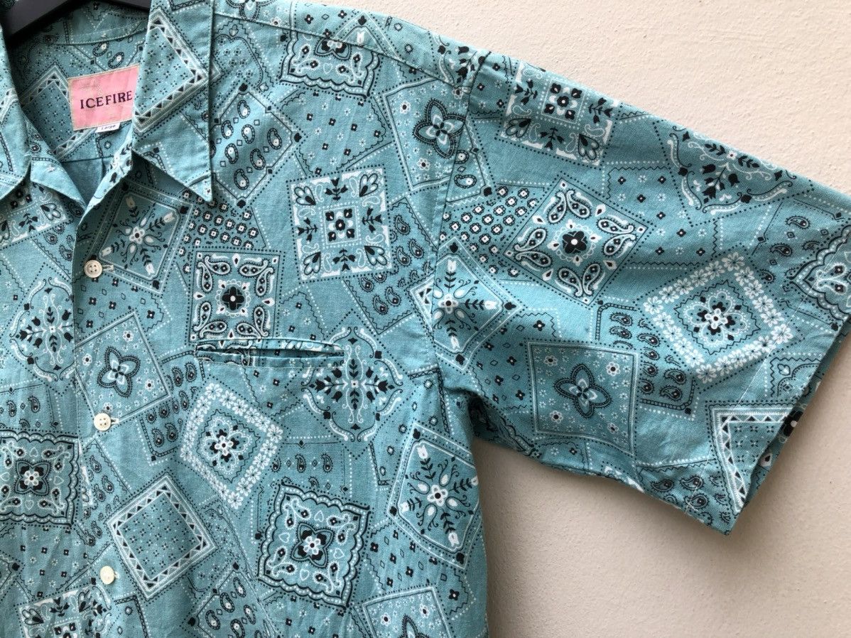 Vintage ICE FIRE JAPAN Two Pocket Paisley Oversize Shirt Size US L / EU 52-54 / 3 - 7 Thumbnail