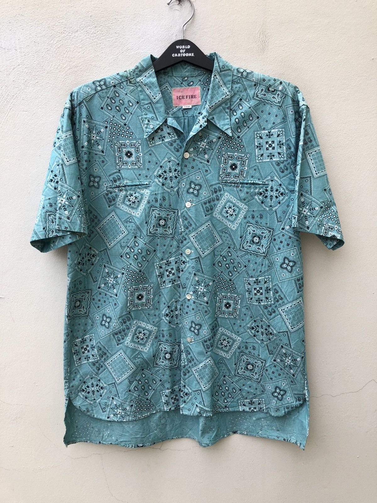 Vintage ICE FIRE JAPAN Two Pocket Paisley Oversize Shirt Size US L / EU 52-54 / 3 - 5 Thumbnail