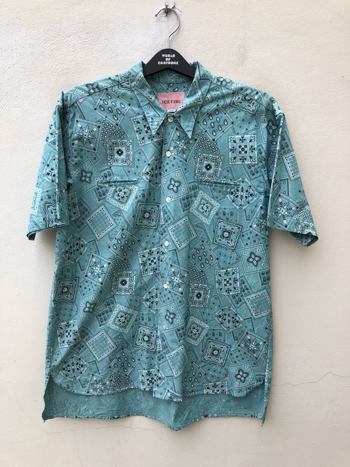 Vintage ICE FIRE JAPAN Two Pocket Paisley Oversize Shirt Size US L / EU 52-54 / 3 - 12 Thumbnail
