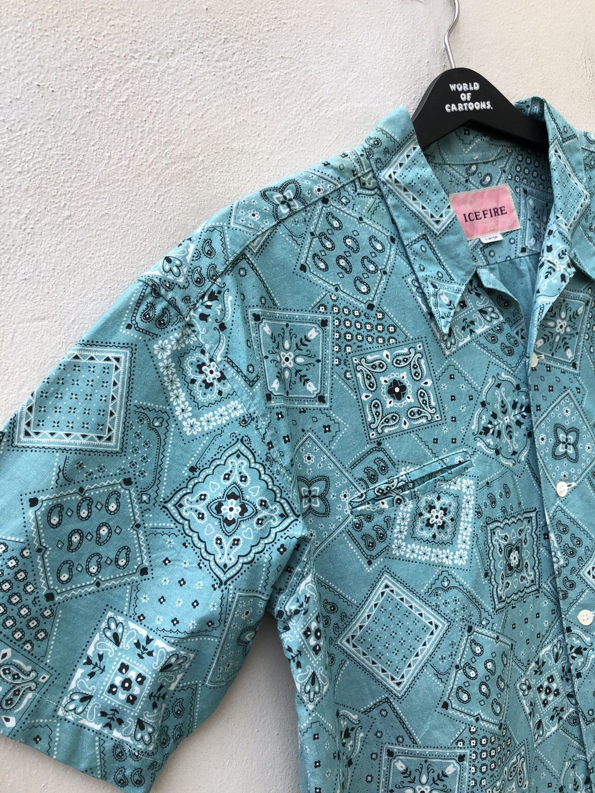 Vintage ICE FIRE JAPAN Two Pocket Paisley Oversize Shirt Size US L / EU 52-54 / 3 - 11 Thumbnail