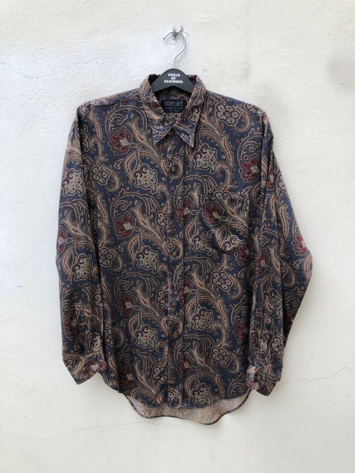 Japanese Brand Vintage ODYSSEY Japan Paisley Rayon Long Sleeve Shirt ...