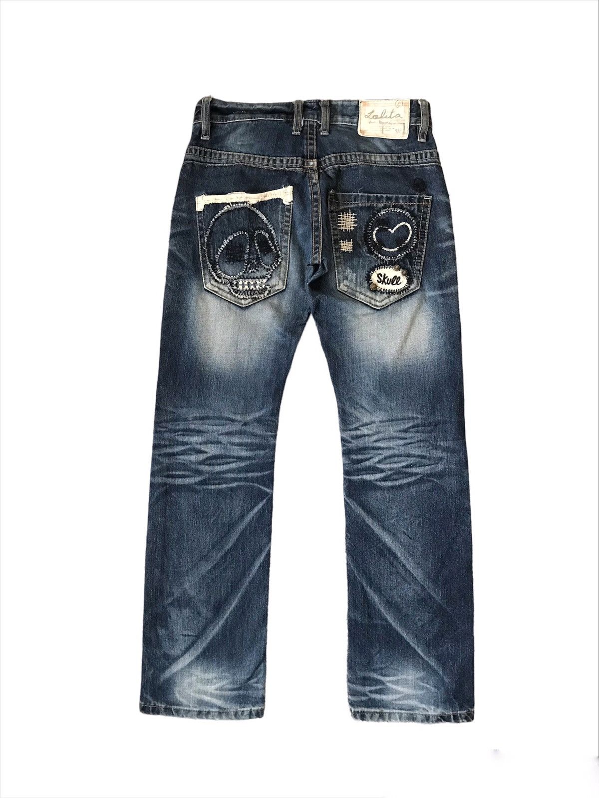 Hysteric Glamour 💥Vintage Japanese Yoshitomo Nara Lolita Skull Denim Size US 29 - 1 Thumbnail