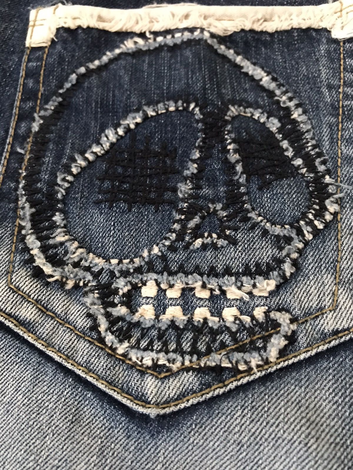 Hysteric Glamour 💥Vintage Japanese Yoshitomo Nara Lolita Skull Denim Size US 29 - 11 Thumbnail