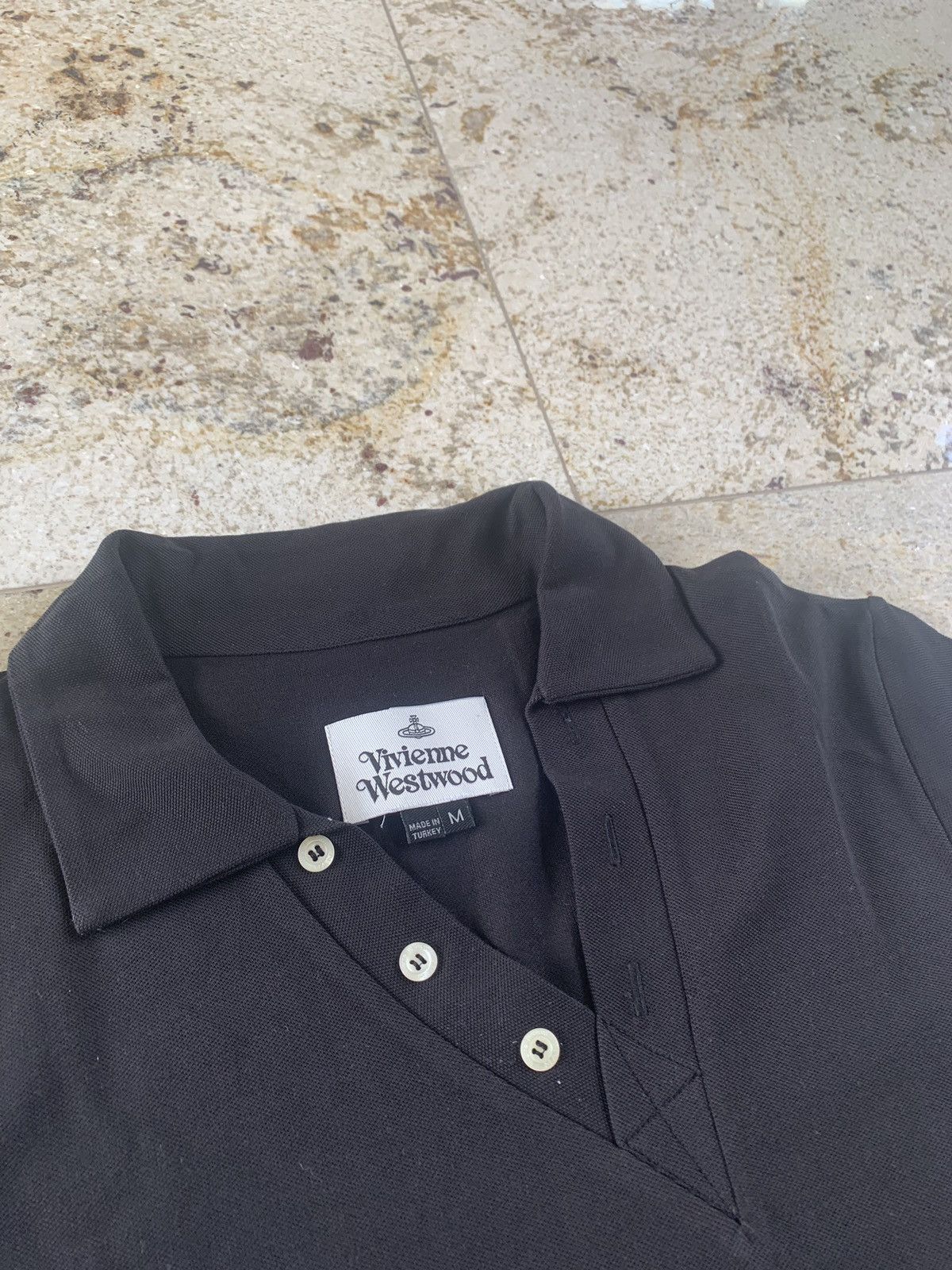 Vivienne Westwood V Neck Polo, SS in Black Size US M / EU 48-50 / 2 - 9 Thumbnail