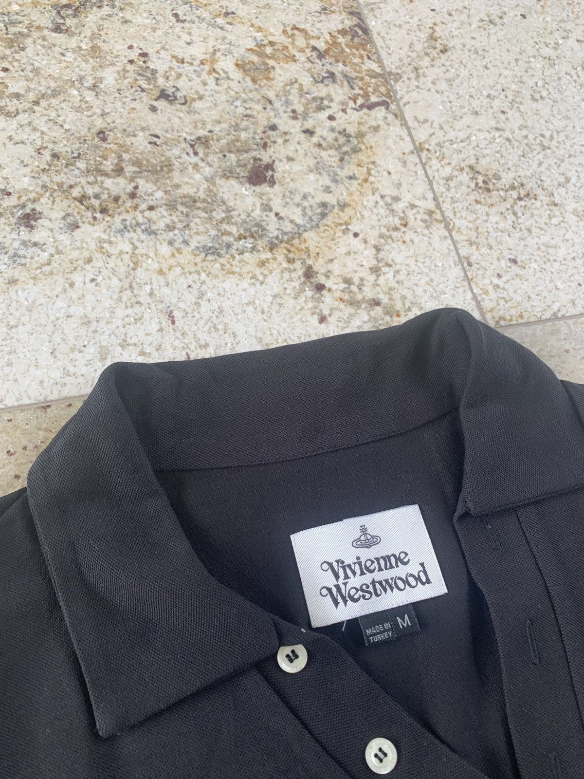 Vivienne Westwood V Neck Polo, SS in Black Size US M / EU 48-50 / 2 - 7 Thumbnail