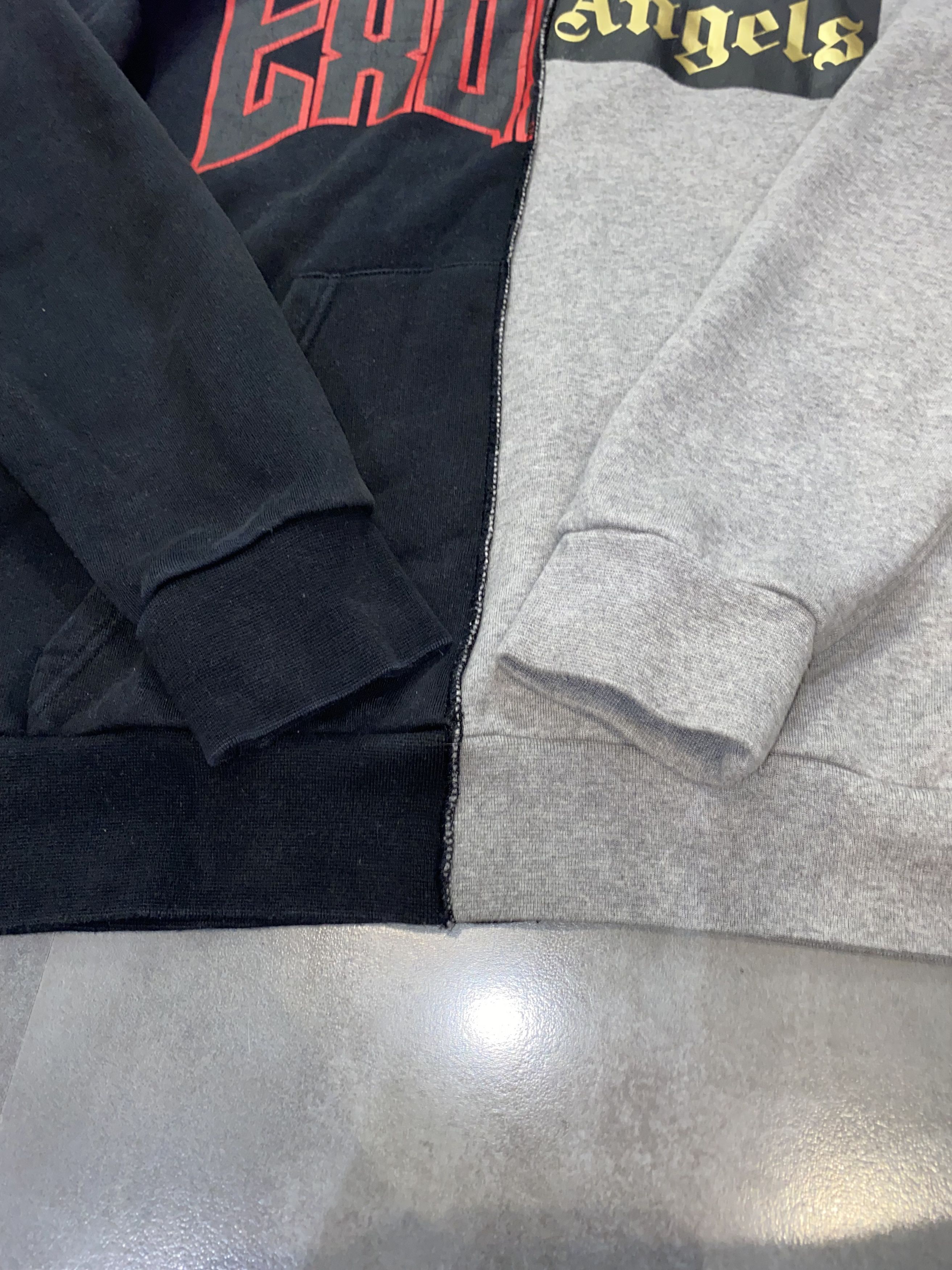 Palm Angels Palm Angels Big Logo Spit Exodus Patchwork Two Tone Hoodie Size US M / EU 48-50 / 2 - 11 Thumbnail
