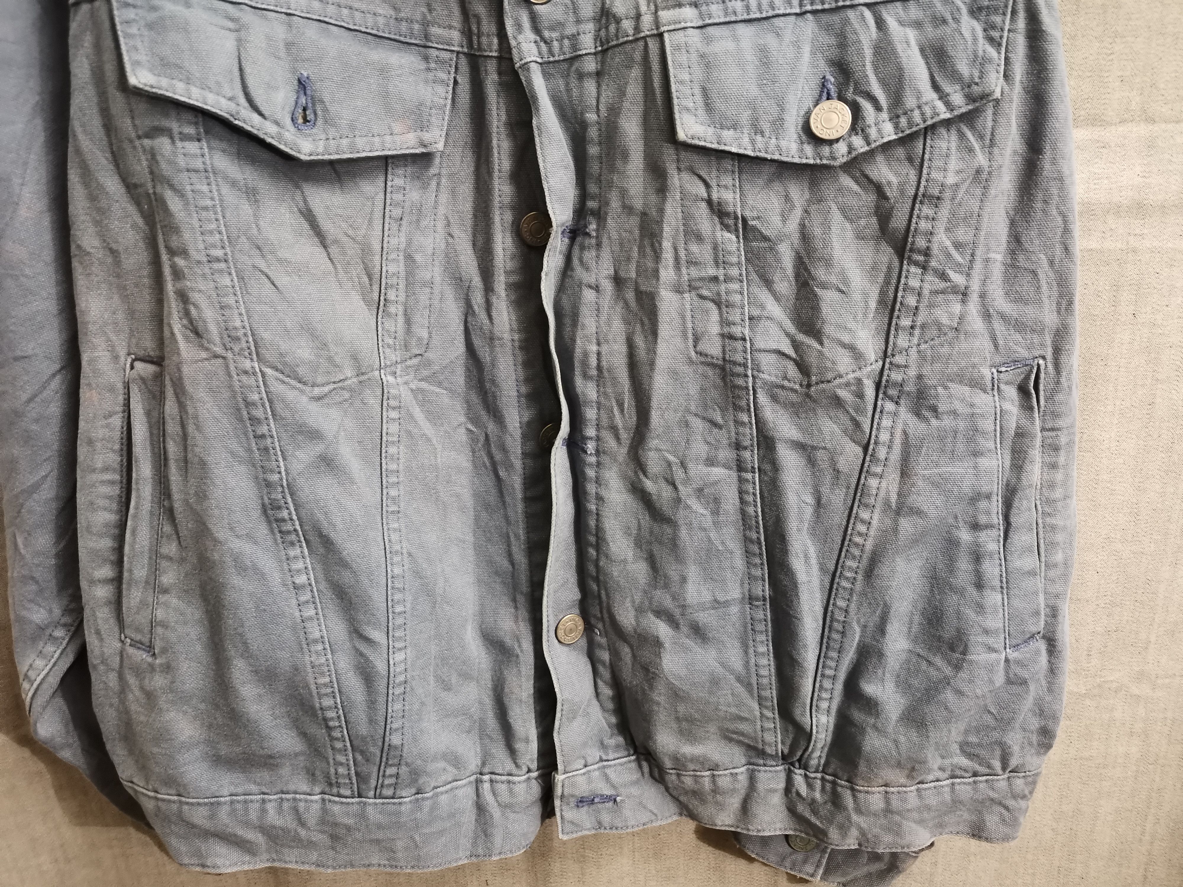 Japanese Brand × Van × Vintage Vintage Distressed Van Jac Denim Trucker Jacket Size US L / EU 52-54 / 3 - 4 Thumbnail