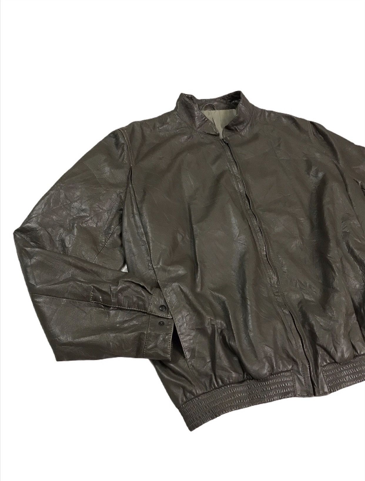 image of Vintage Bally Of Switzerland Vera Pelle Real Leather Jacket in Grey, Men's (Size Medium)