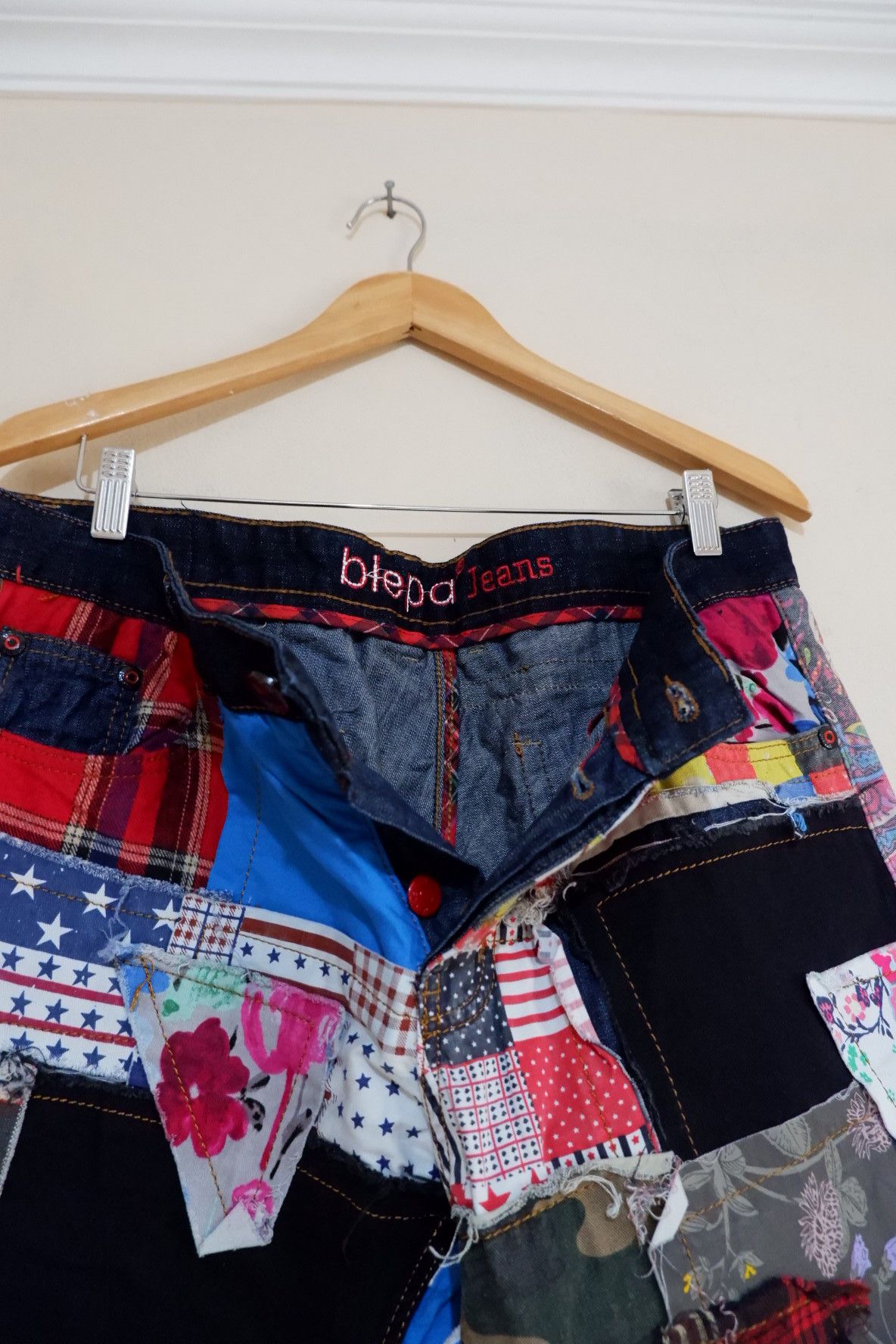 20471120 Reconstructed Patchwork Japan Jeans Size US 34 / EU 50 - 5 Thumbnail