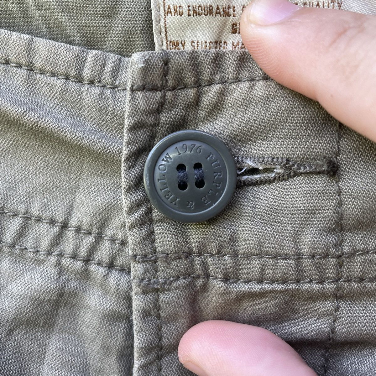 Japanese Brand Vintage PURPLE AND YELLOW Distressed 9 Pocket Cargo Pants Size US 32 / EU 48 - 9 Thumbnail
