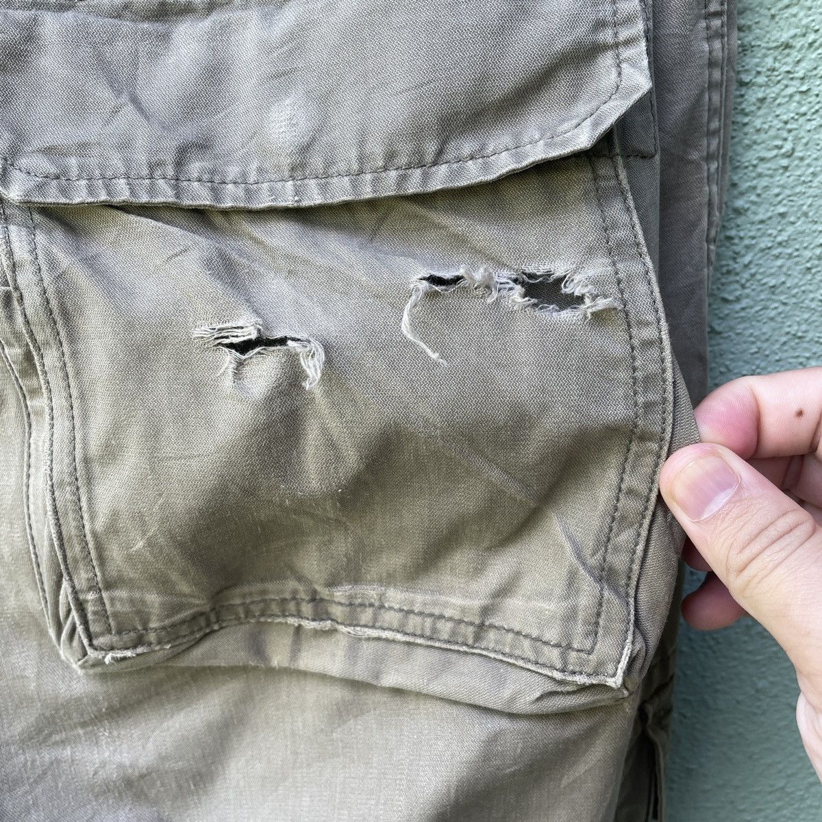 Japanese Brand Vintage PURPLE AND YELLOW Distressed 9 Pocket Cargo Pants Size US 32 / EU 48 - 11 Thumbnail