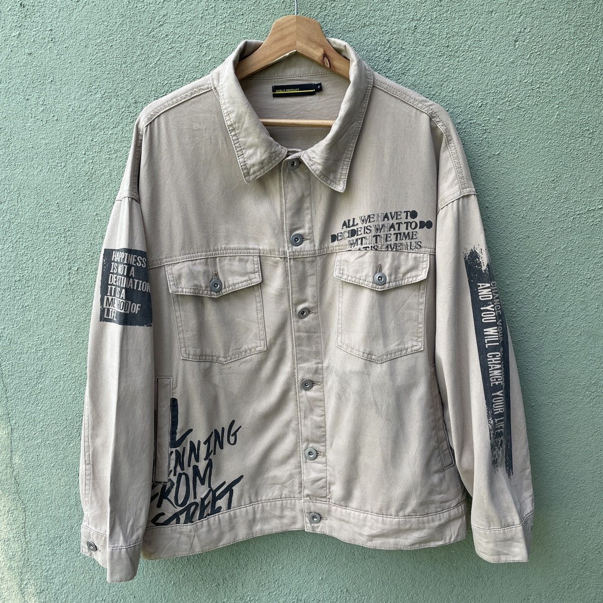 If Six Was Nine × Japanese Brand × Vintage Vtg NOBLE EMPHASIZE RAPTURE Big Graphic Full Print Jacket Size US XL / EU 56 / 4 - 2 Thumbnail