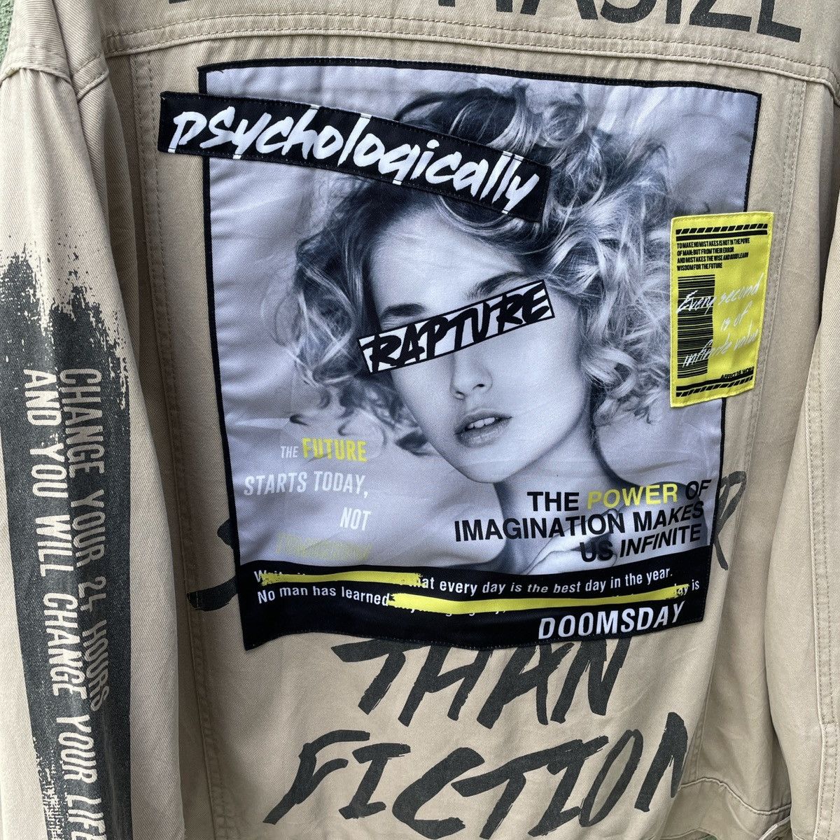 If Six Was Nine × Japanese Brand × Vintage Vtg NOBLE EMPHASIZE RAPTURE Big Graphic Full Print Jacket Size US XL / EU 56 / 4 - 12 Thumbnail