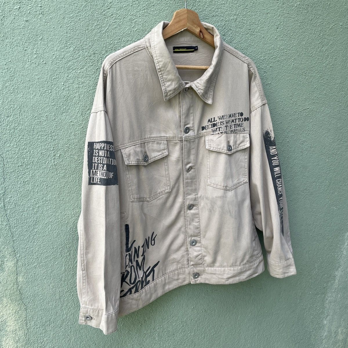 If Six Was Nine × Japanese Brand × Vintage Vtg NOBLE EMPHASIZE RAPTURE Big Graphic Full Print Jacket Size US XL / EU 56 / 4 - 3 Thumbnail