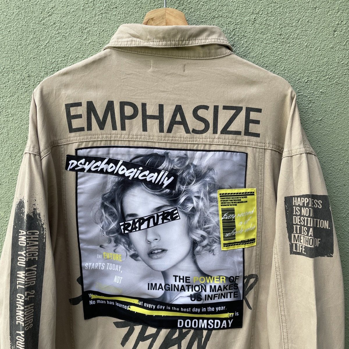 If Six Was Nine × Japanese Brand × Vintage Vtg NOBLE EMPHASIZE RAPTURE Big Graphic Full Print Jacket Size US XL / EU 56 / 4 - 9 Thumbnail