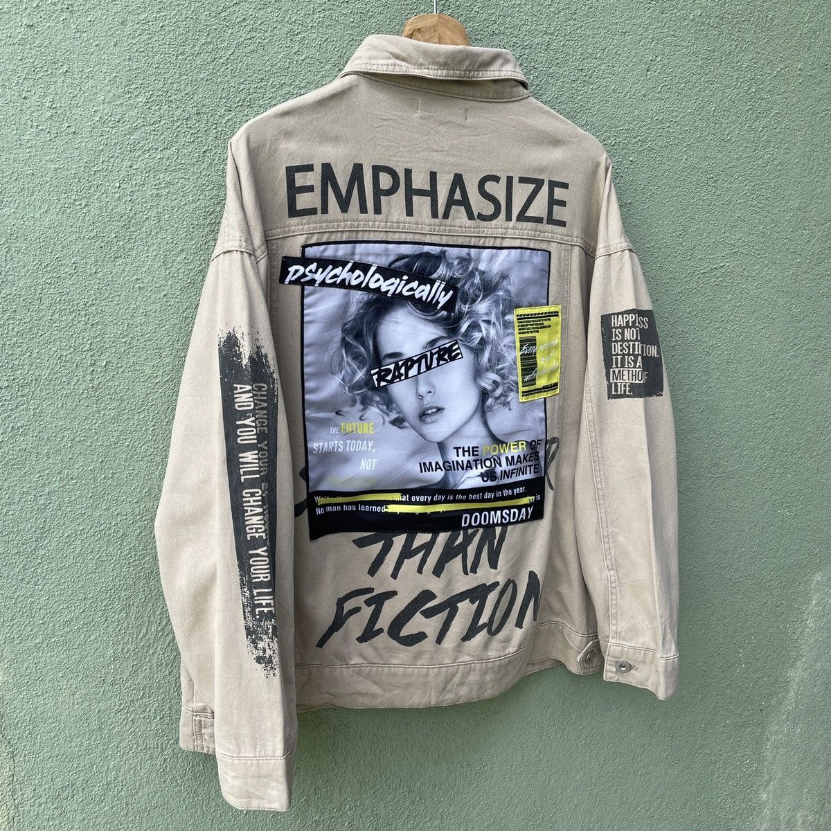 If Six Was Nine × Japanese Brand × Vintage Vtg NOBLE EMPHASIZE RAPTURE Big Graphic Full Print Jacket Size US XL / EU 56 / 4 - 8 Thumbnail