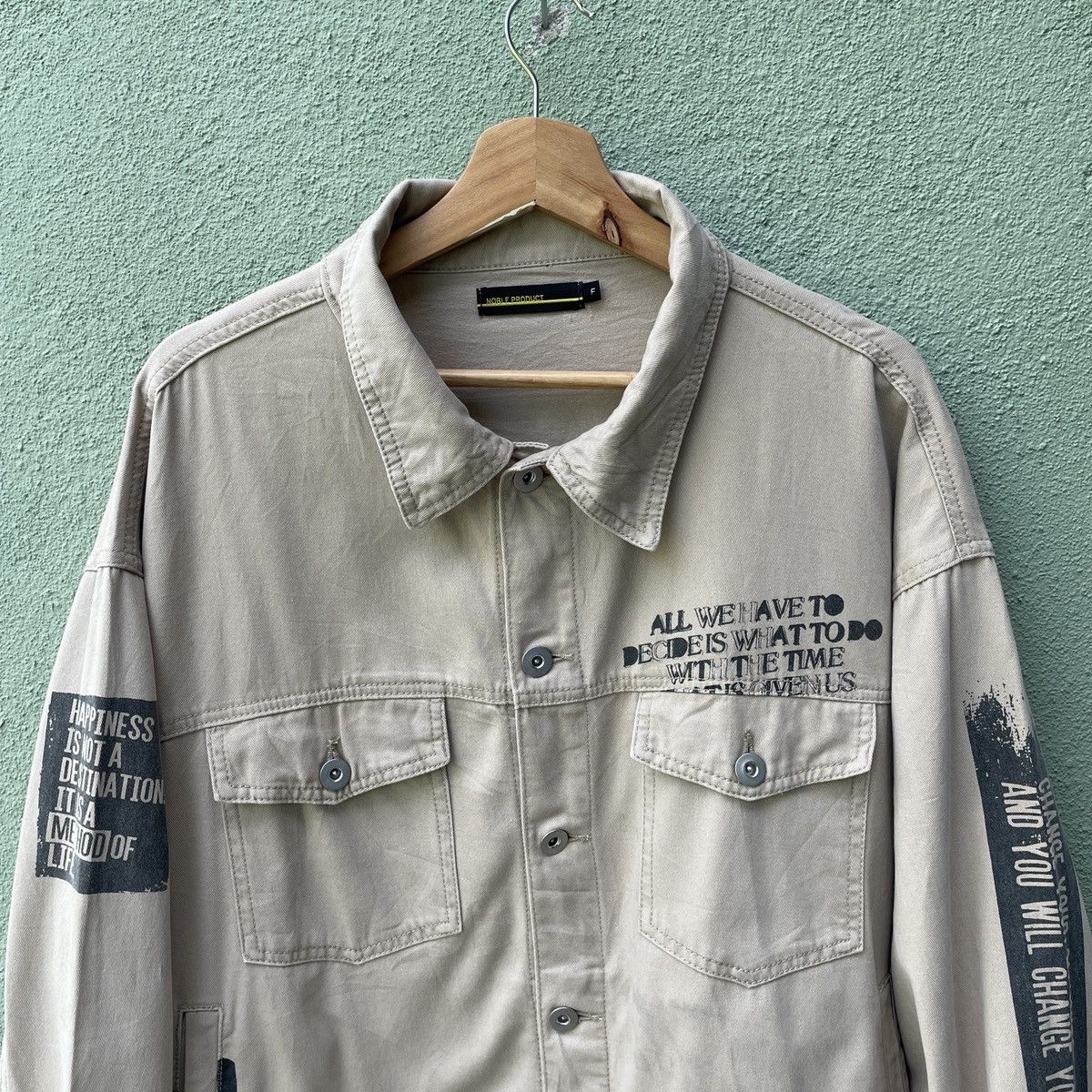 If Six Was Nine × Japanese Brand × Vintage Vtg NOBLE EMPHASIZE RAPTURE Big Graphic Full Print Jacket Size US XL / EU 56 / 4 - 4 Thumbnail