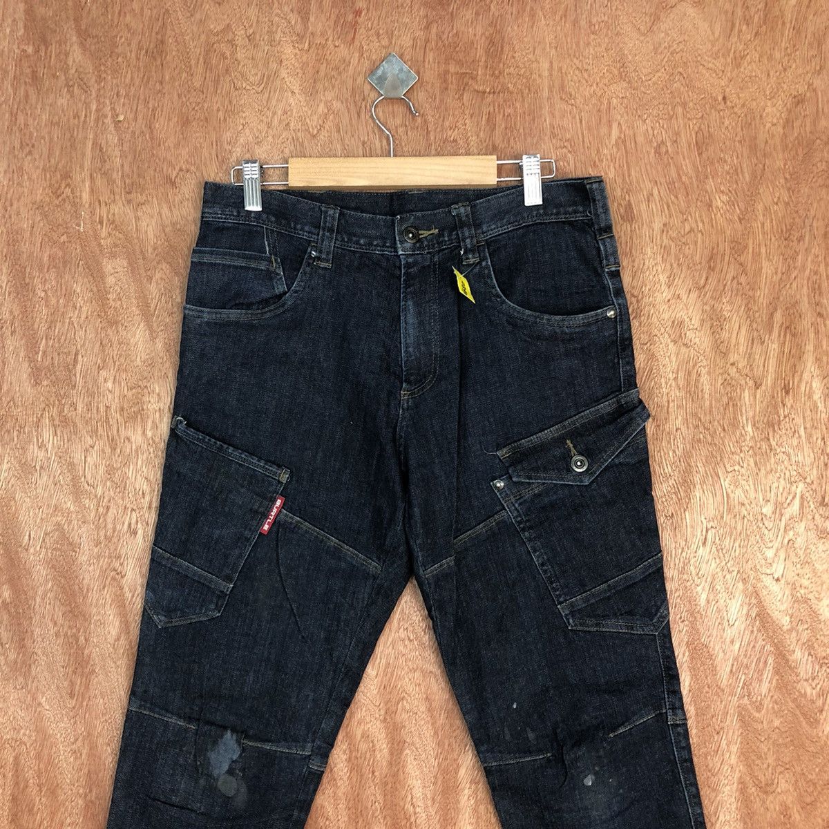 Japanese Brand DLL Burtle Blue utility Multipocket Denim Pants #2349 Size US 30 / EU 46 - 2 Thumbnail