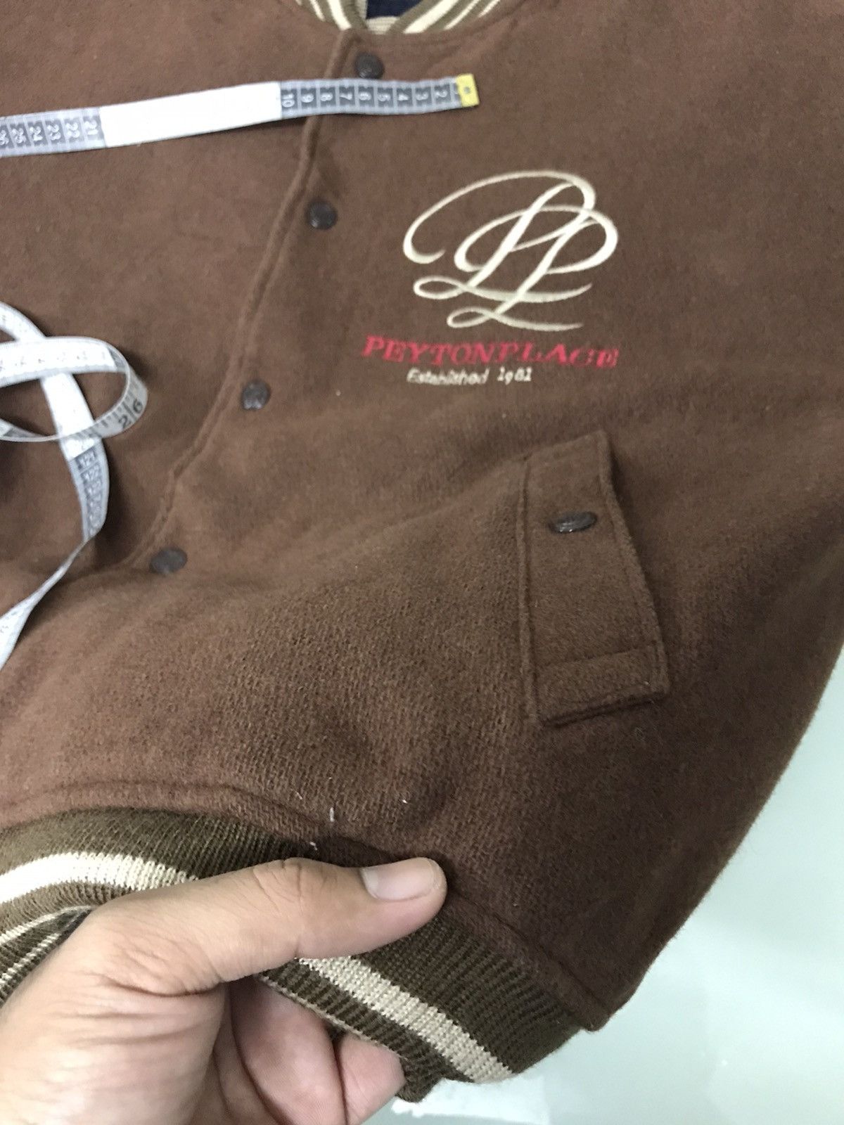 Japanese Brand Vintage Peyton Place Wool Varsity Jackets Size US L / EU 52-54 / 3 - 18 Thumbnail