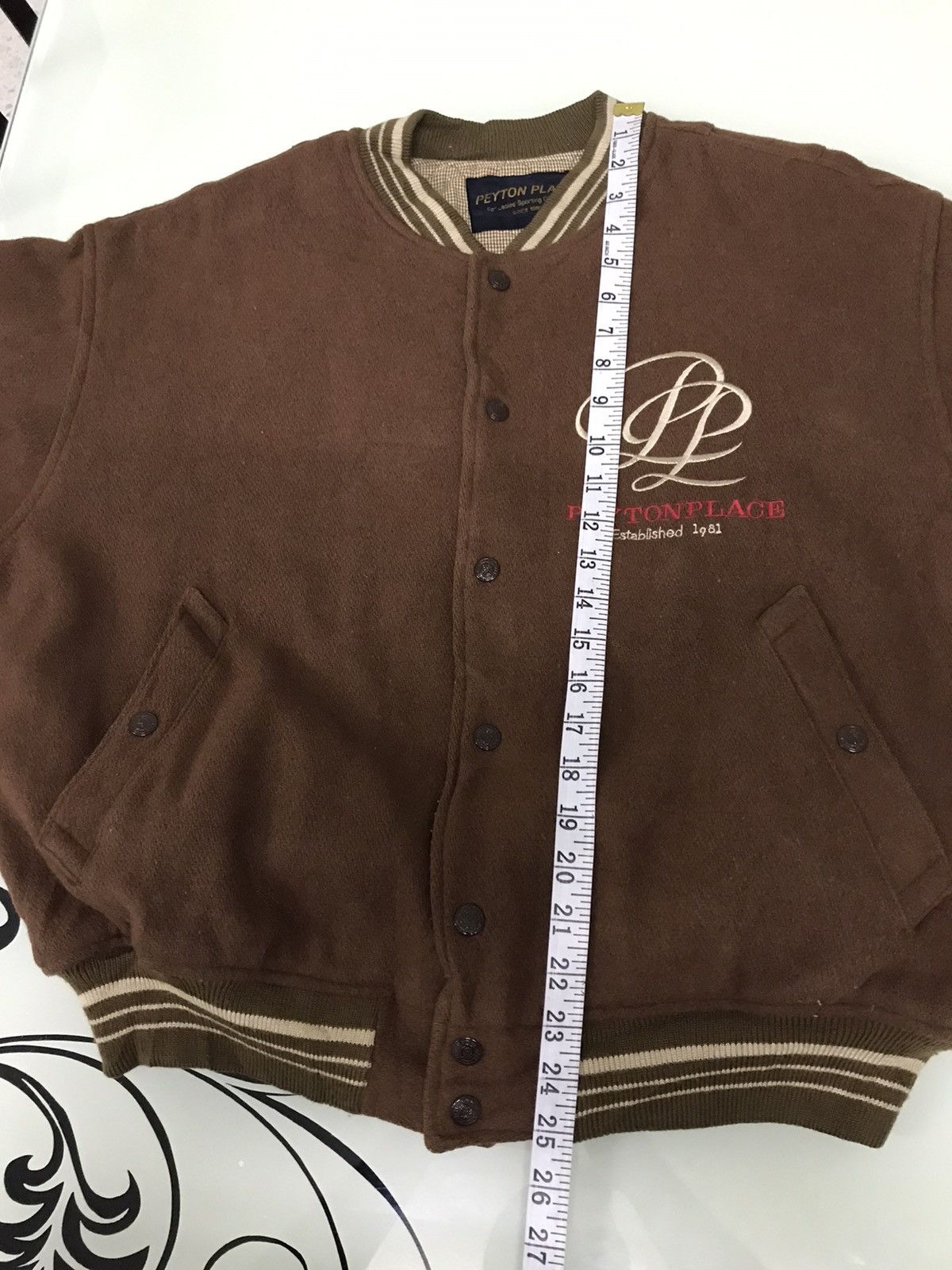 Japanese Brand Vintage Peyton Place Wool Varsity Jackets Size US L / EU 52-54 / 3 - 25 Thumbnail