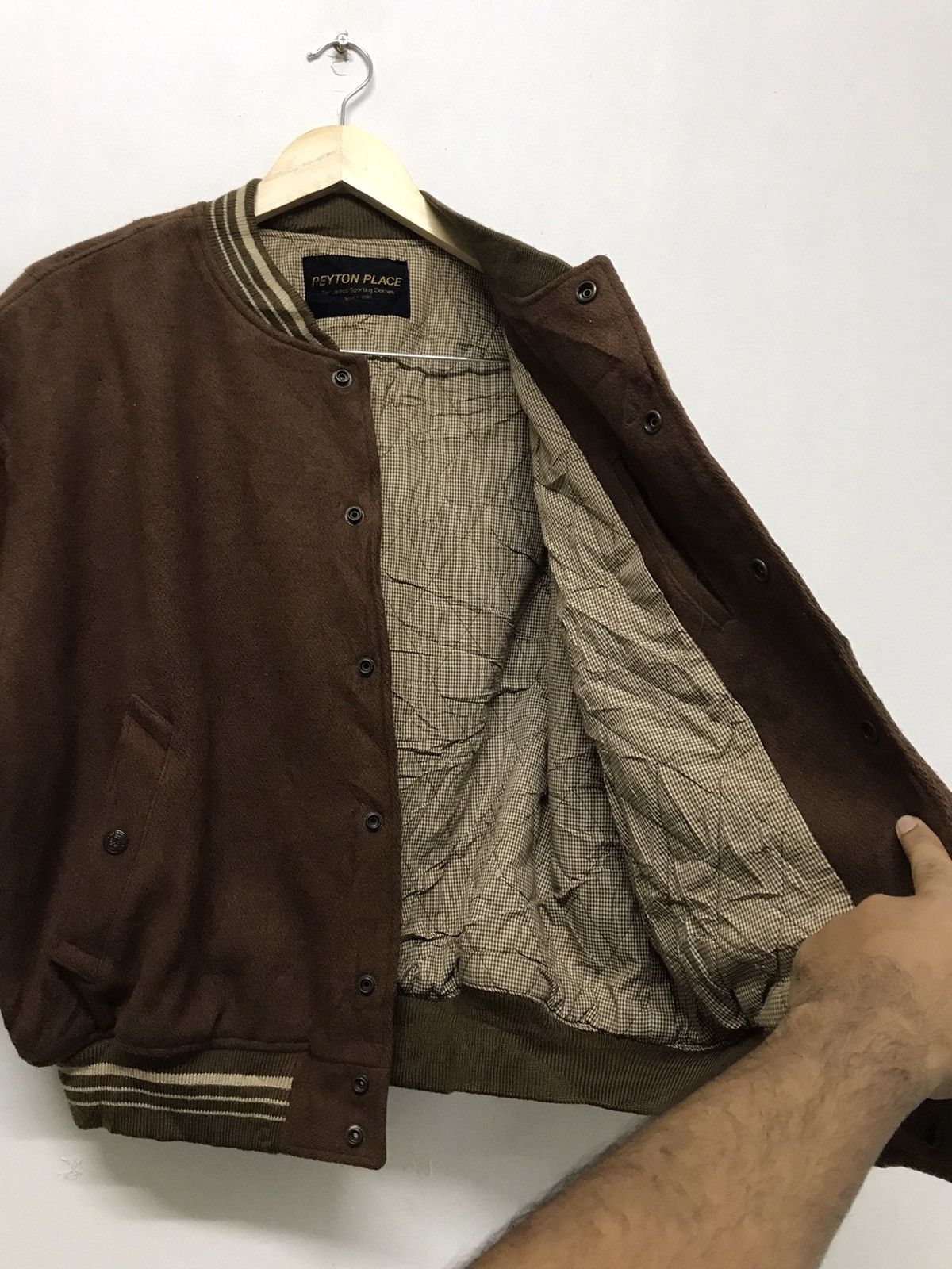 Japanese Brand Vintage Peyton Place Wool Varsity Jackets Size US L / EU 52-54 / 3 - 13 Thumbnail