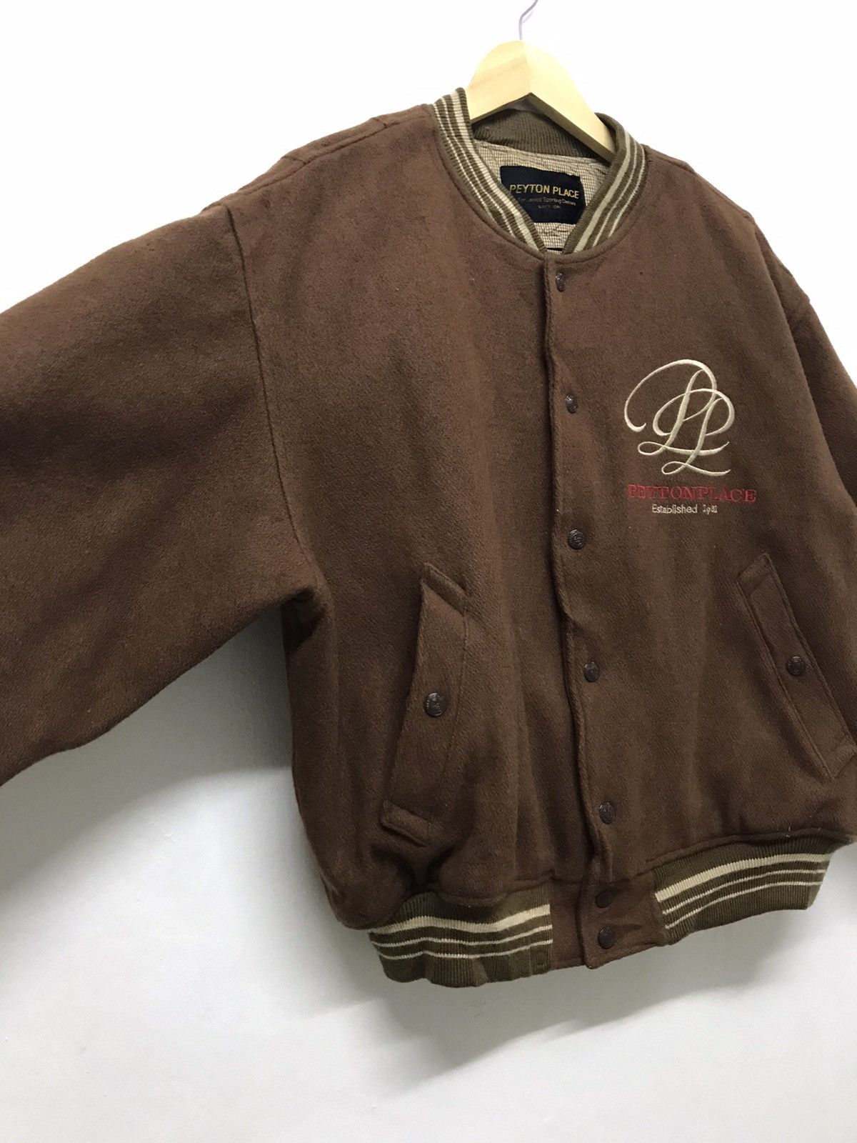 Japanese Brand Vintage Peyton Place Wool Varsity Jackets Size US L / EU 52-54 / 3 - 7 Thumbnail