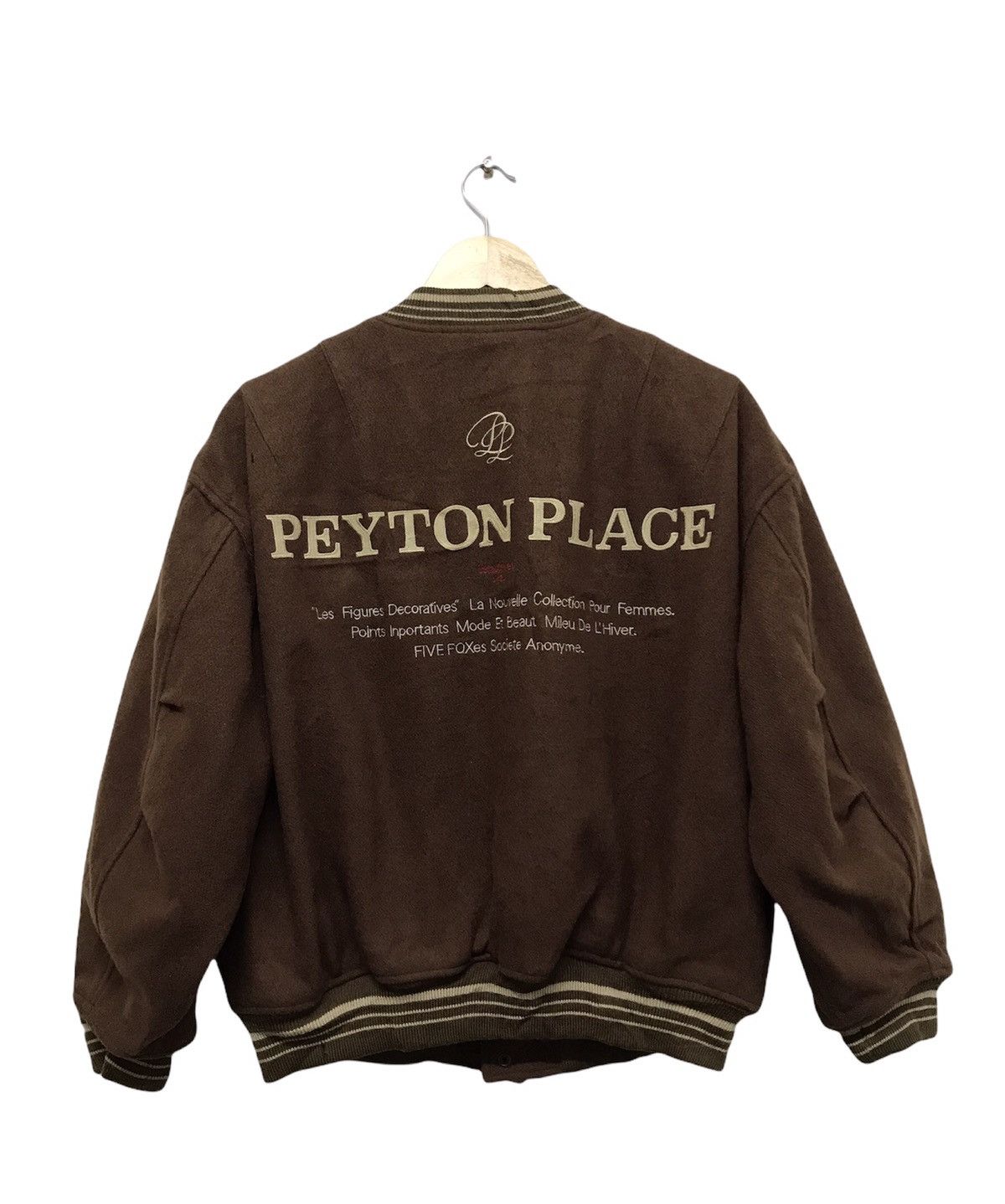 Japanese Brand Vintage Peyton Place Wool Varsity Jackets Size US L / EU 52-54 / 3 - 1 Thumbnail