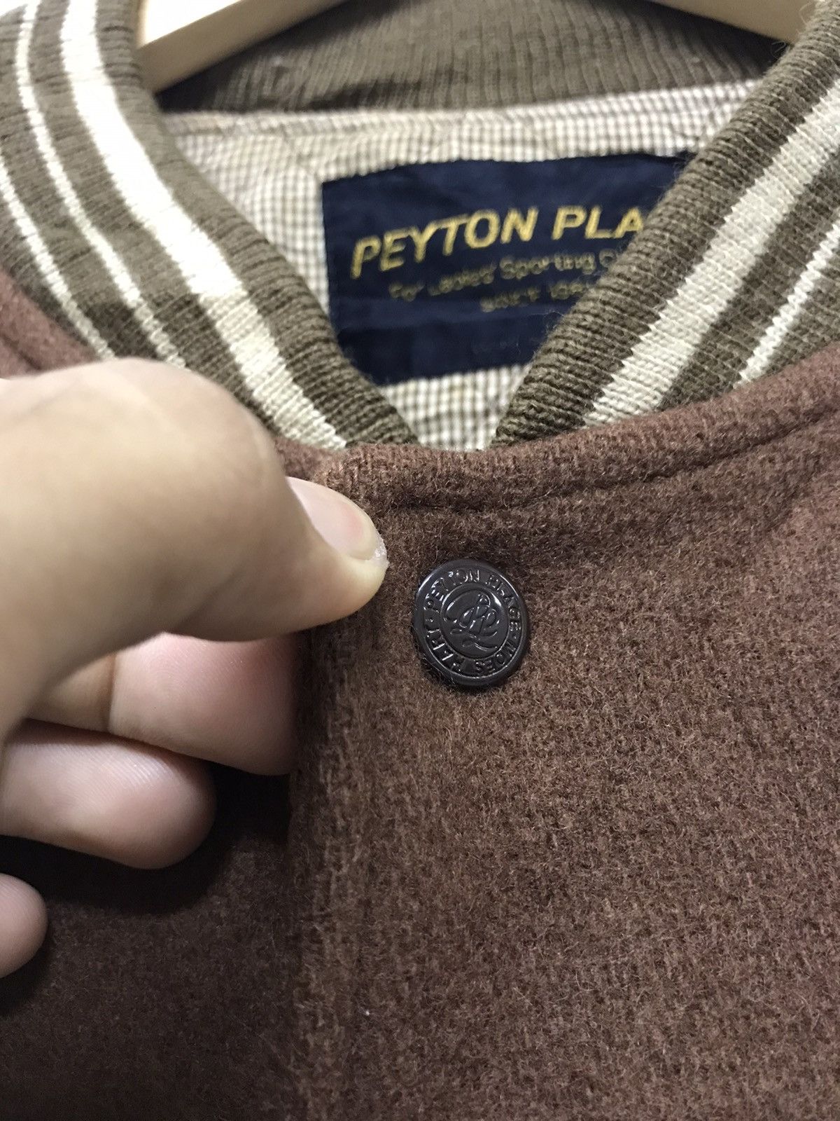 Japanese Brand Vintage Peyton Place Wool Varsity Jackets Size US L / EU 52-54 / 3 - 4 Thumbnail