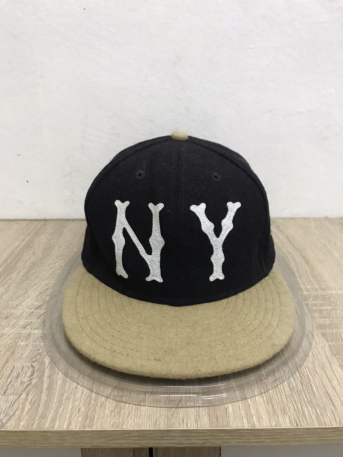 New Era Rare❗️NY x New Era Bone Wool Fitted Caps Size 7.5/8 Size ONE SIZE - 4 Thumbnail