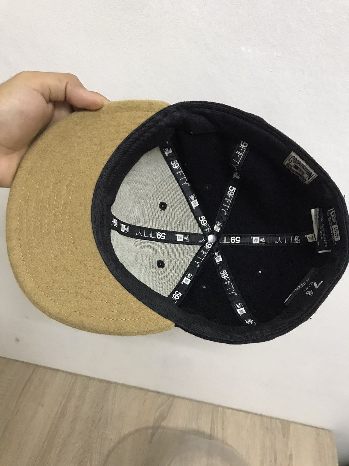 New Era Rare❗️NY x New Era Bone Wool Fitted Caps Size 7.5/8 Size ONE SIZE - 10 Thumbnail