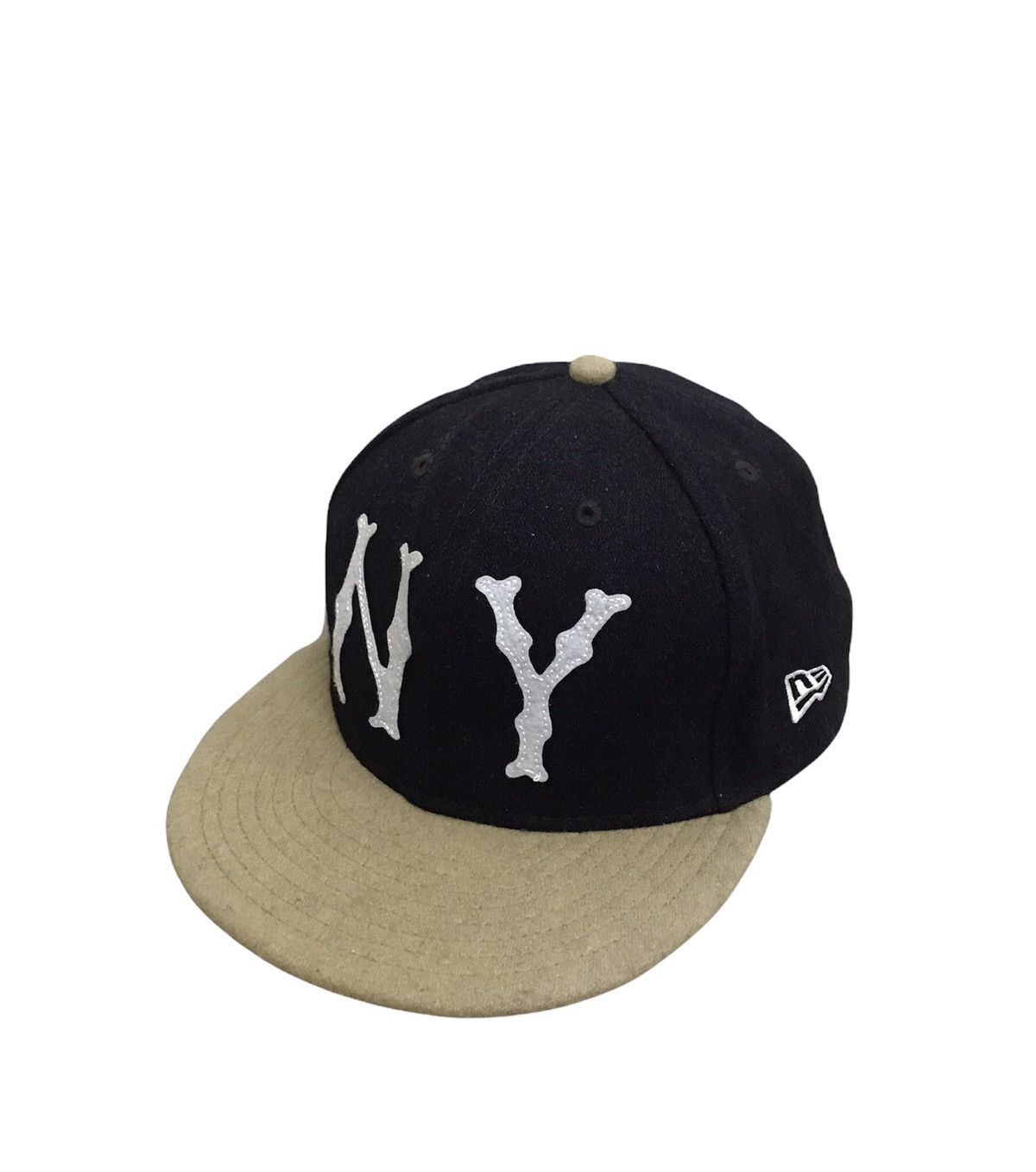 New Era Rare❗️NY x New Era Bone Wool Fitted Caps Size 7.5/8 Size ONE SIZE - 1 Thumbnail