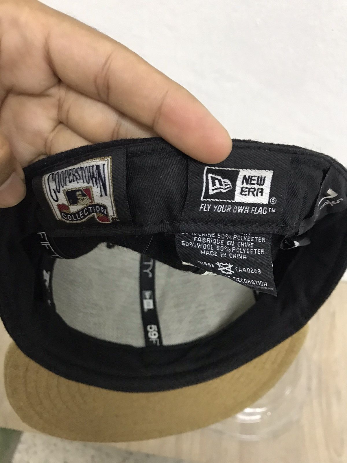 New Era Rare❗️NY x New Era Bone Wool Fitted Caps Size 7.5/8 Size ONE SIZE - 3 Thumbnail