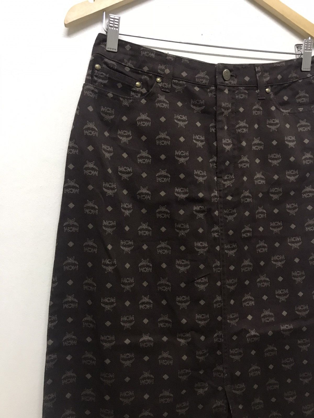 MCM Rare❗️Vintage MCM Monogram Maxi Skirt Size 30" / US 8 / IT 44 - 4 Thumbnail