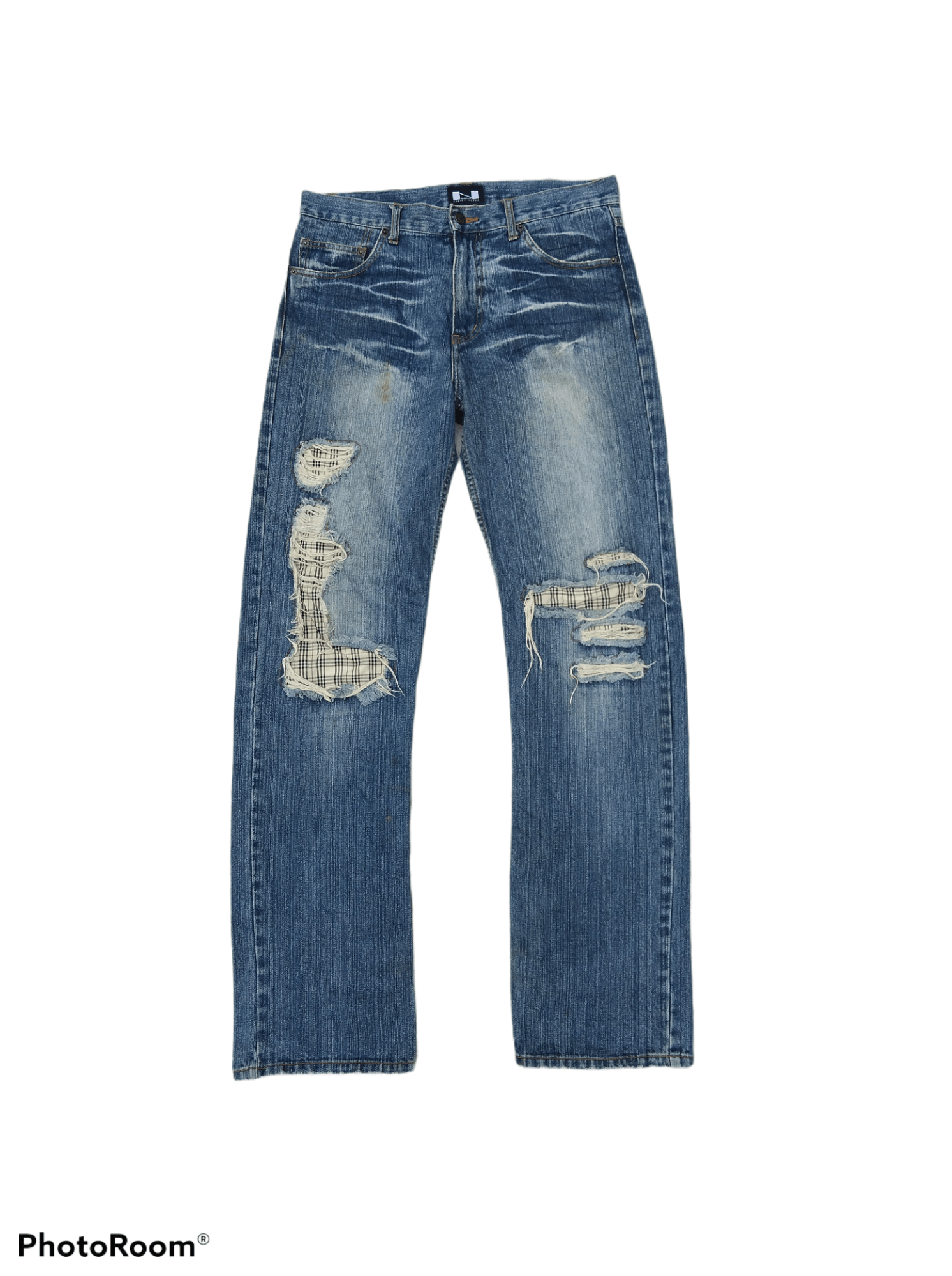 Japanese Brand DELETE TODAY🔥 DISTRESSED PACTHWORK NYLAUS CREW PANTS Size US 33 - 1 Thumbnail